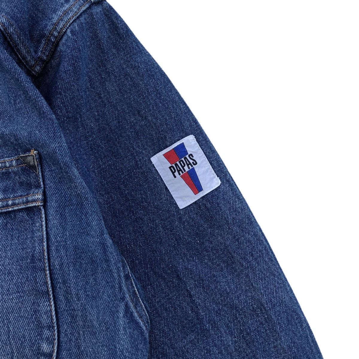 Vintage Vintage 90s Papas Cargo Pocket Denim Jacket Size US M / EU 48-50 / 2 - 11 Thumbnail