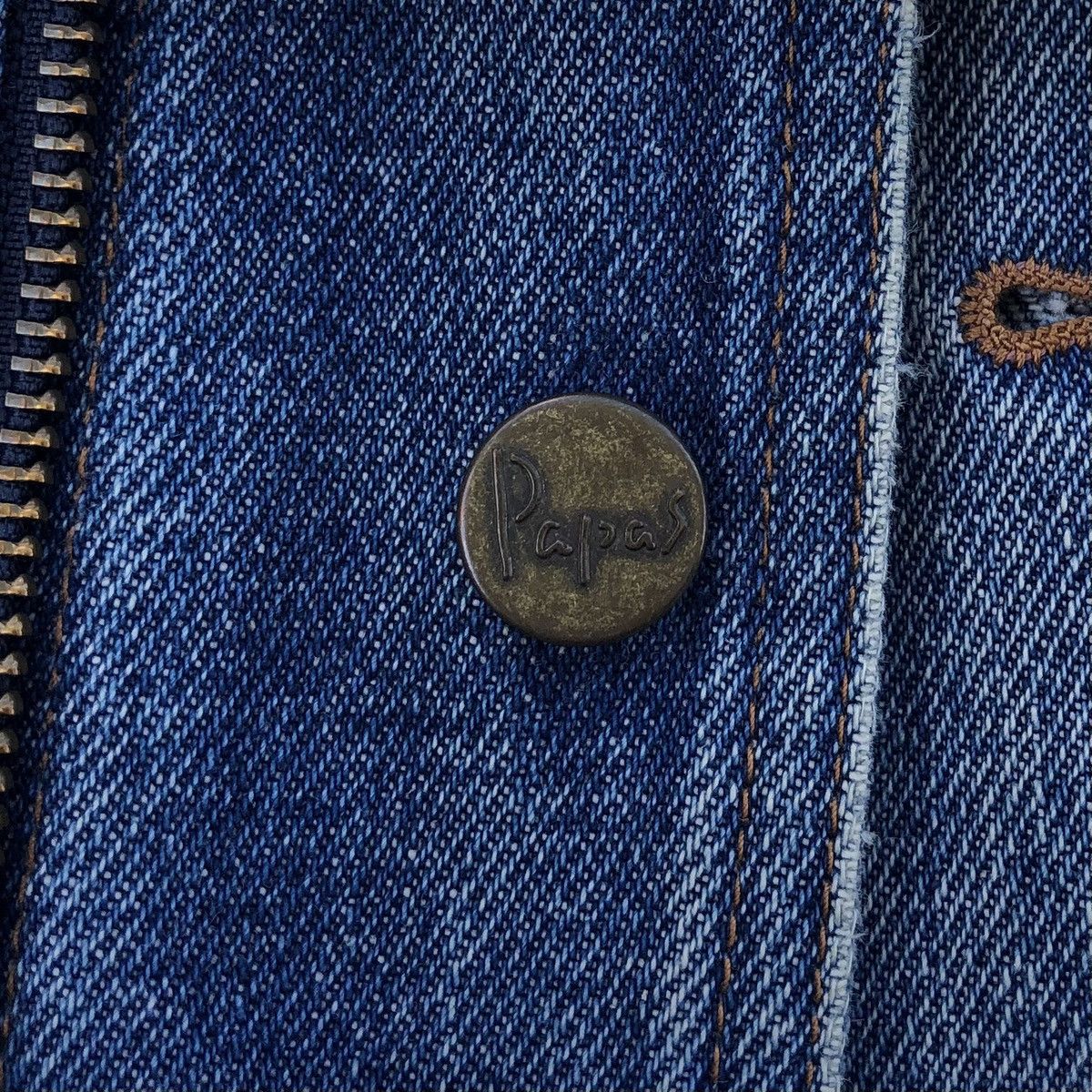 Vintage Vintage 90s Papas Cargo Pocket Denim Jacket Size US M / EU 48-50 / 2 - 17 Thumbnail