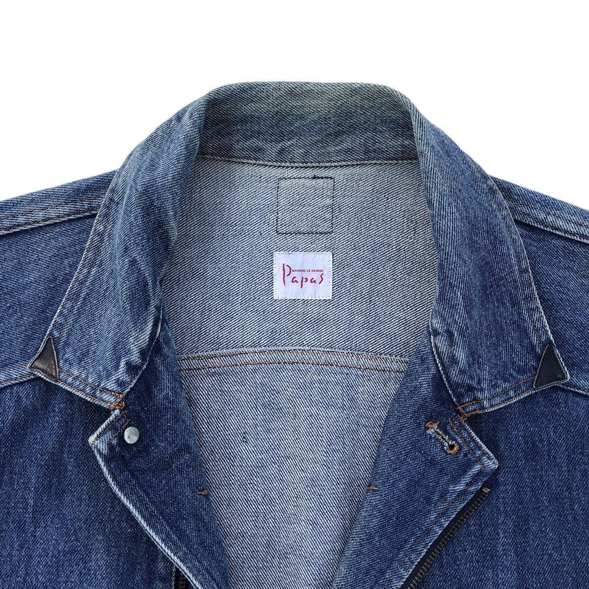 Vintage Vintage 90s Papas Cargo Pocket Denim Jacket Size US M / EU 48-50 / 2 - 19 Thumbnail