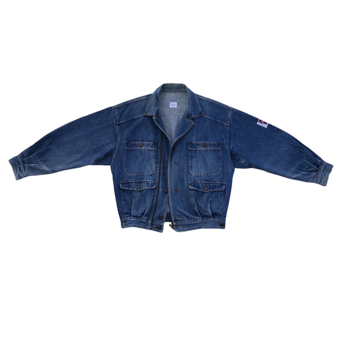 Vintage Vintage 90s Papas Cargo Pocket Denim Jacket Size US M / EU 48-50 / 2 - 6 Thumbnail