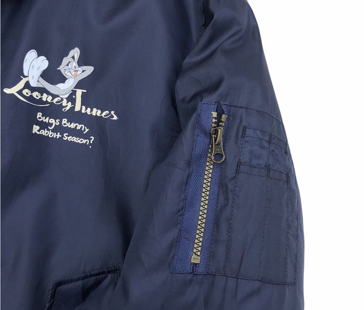Cartoon Network Looney Tunes Bugs Bunny Blouson Road Runner Navy Faux Fur Size US L / EU 52-54 / 3 - 6 Thumbnail