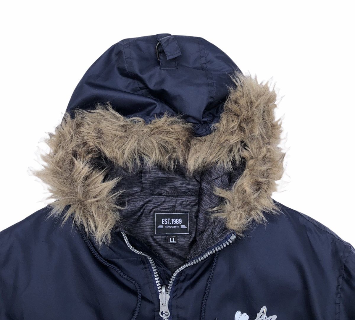Cartoon Network Looney Tunes Bugs Bunny Blouson Road Runner Navy Faux Fur Size US L / EU 52-54 / 3 - 8 Thumbnail