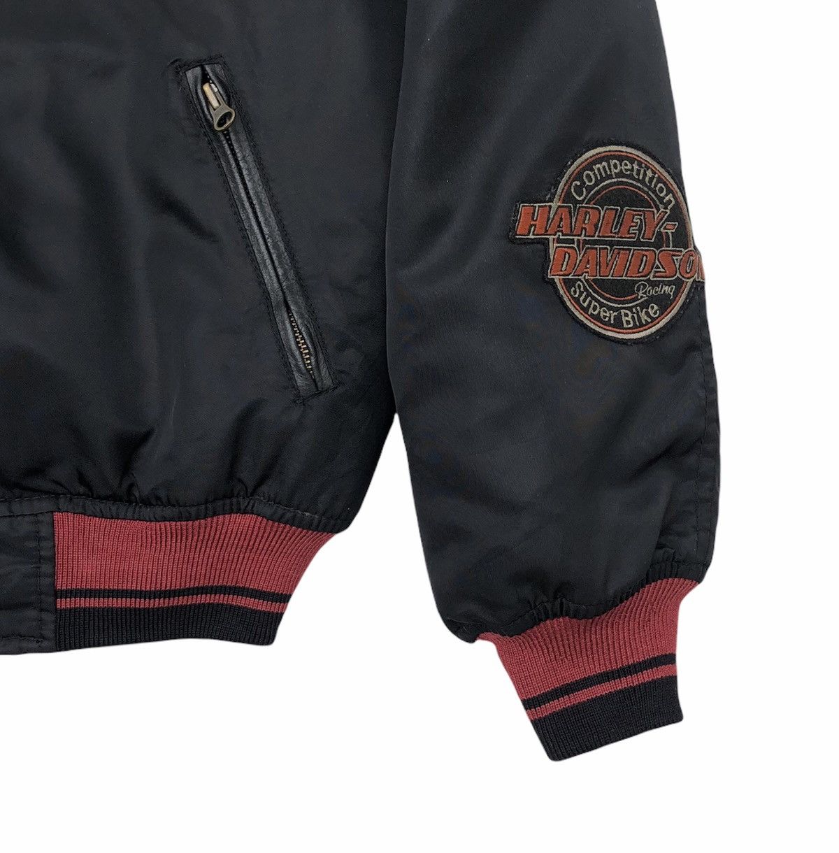 Harley Davidson Vintage 90s OG Harley Davidson Motorcycle Bombers Mix Jacket Size US M / EU 48-50 / 2 - 15 Thumbnail