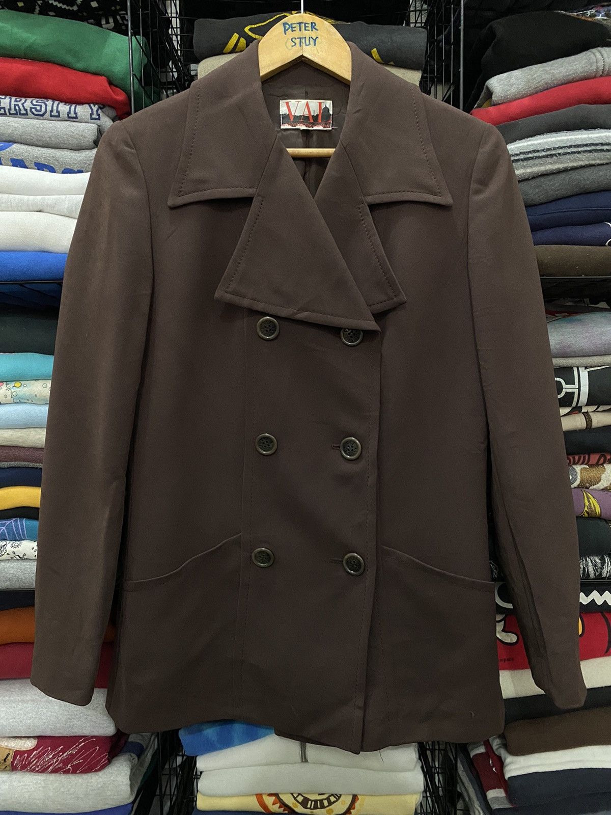 Designer × Valentino VALENTINO CARAVANI DOUBLE BREAST BROWN JACKET Size US M / EU 48-50 / 2 - 2 Thumbnail
