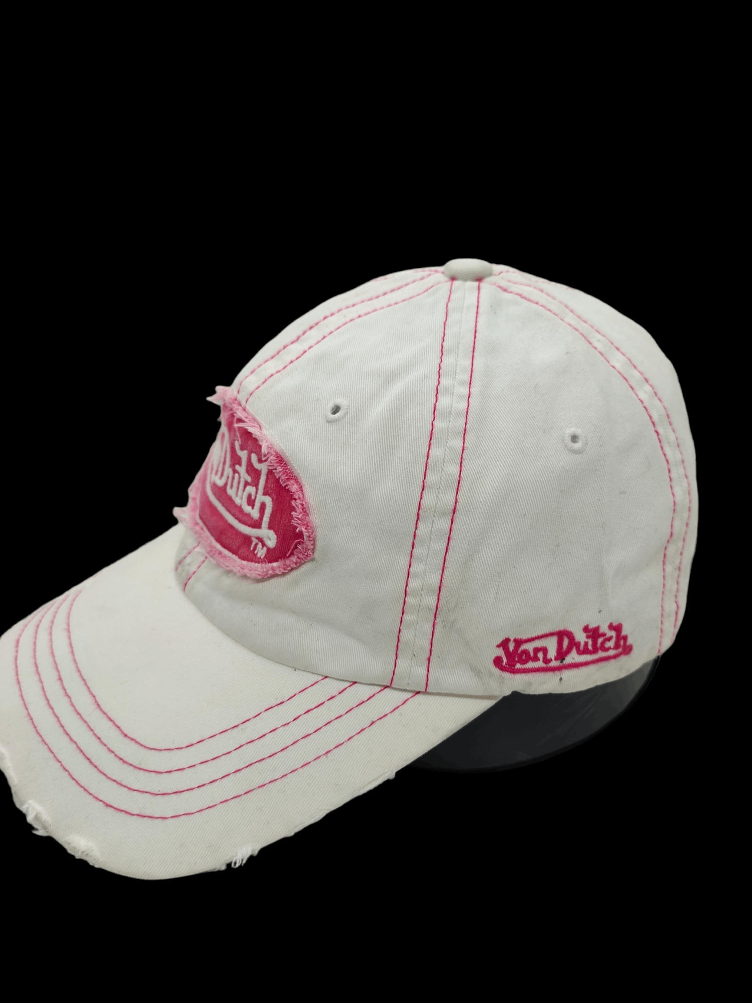 Von Dutch Vintage Von Dutch Distressed Cap Hat Adjustable y2k Size ONE SIZE - 4 Thumbnail