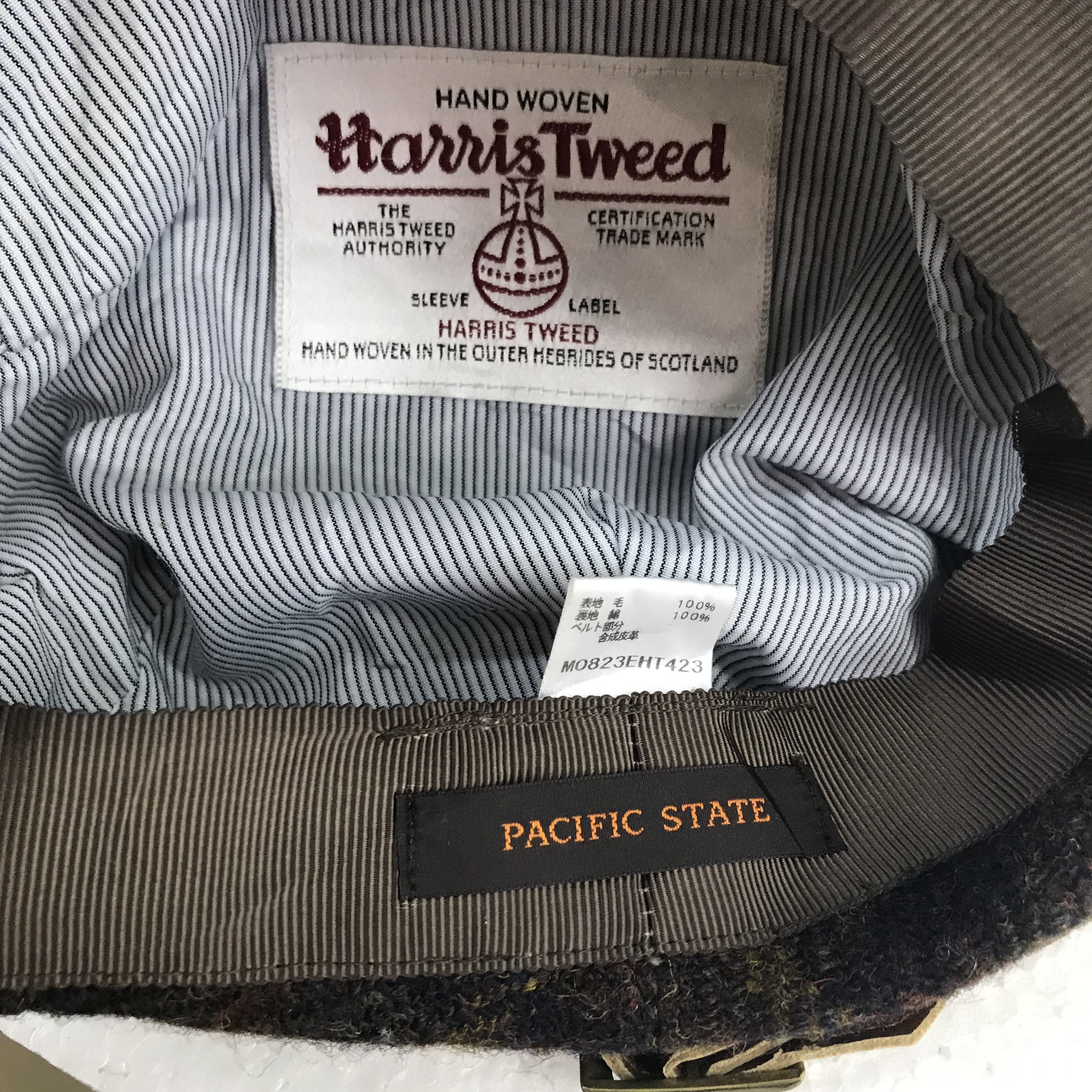 Harris Tweed HARRIS TWEED Pacific State Checkered Flat Cap Size ONE SIZE - 6 Thumbnail