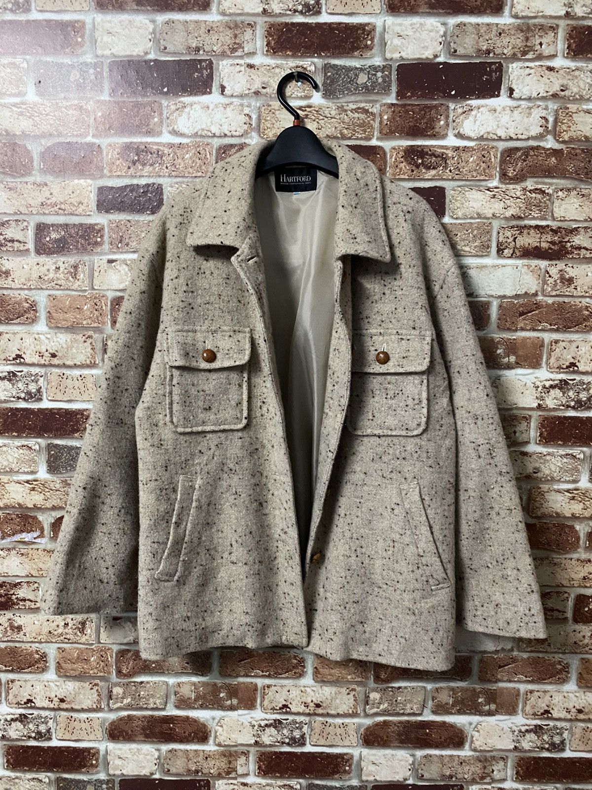 Designer × Hartford × Sanyo HARTFORD BLEND BREASTED DUAL POCKET OVERCOAT Size US M / EU 48-50 / 2 - 3 Thumbnail