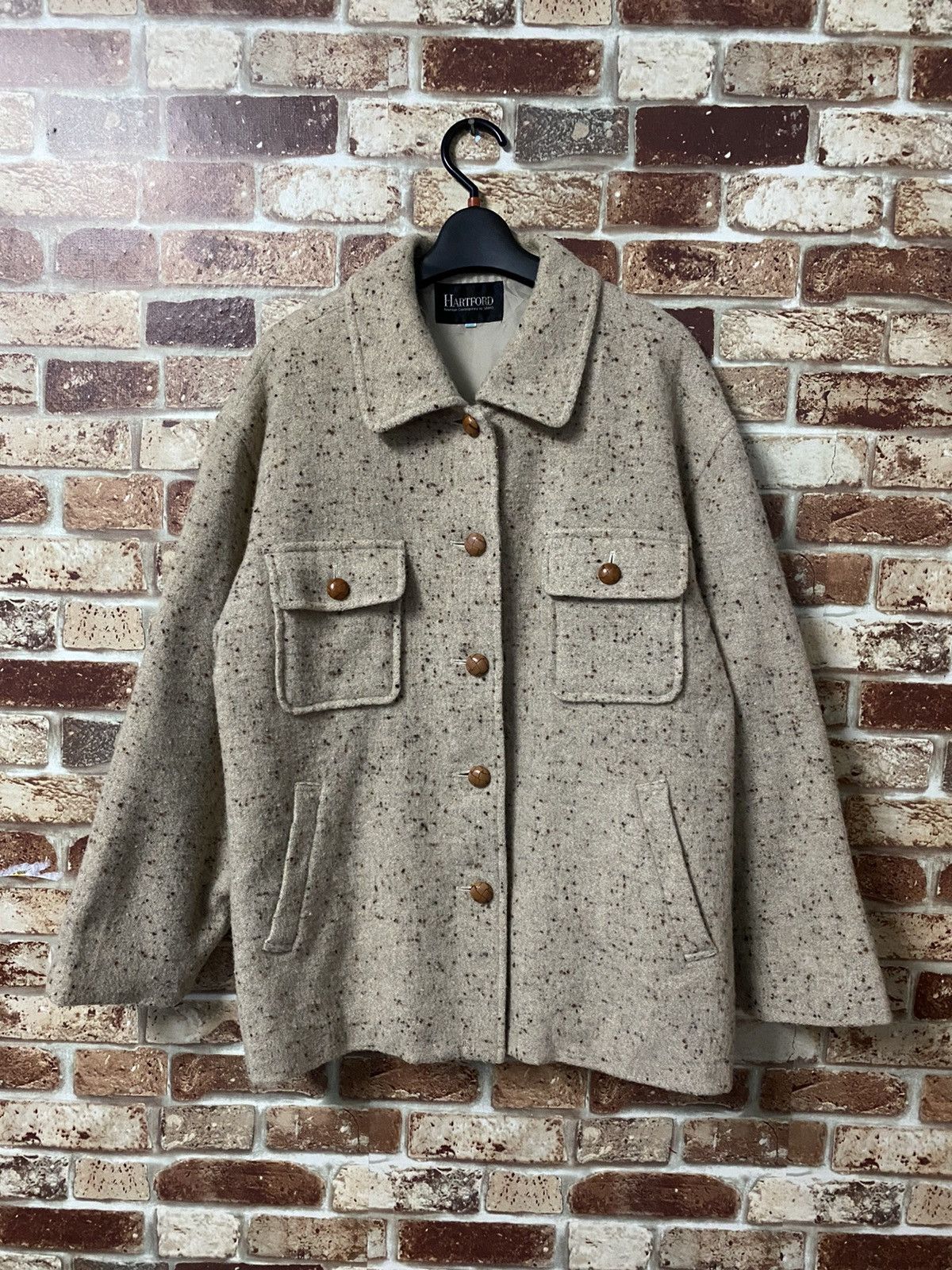 Designer × Hartford × Sanyo HARTFORD BLEND BREASTED DUAL POCKET OVERCOAT Size US M / EU 48-50 / 2 - 2 Thumbnail