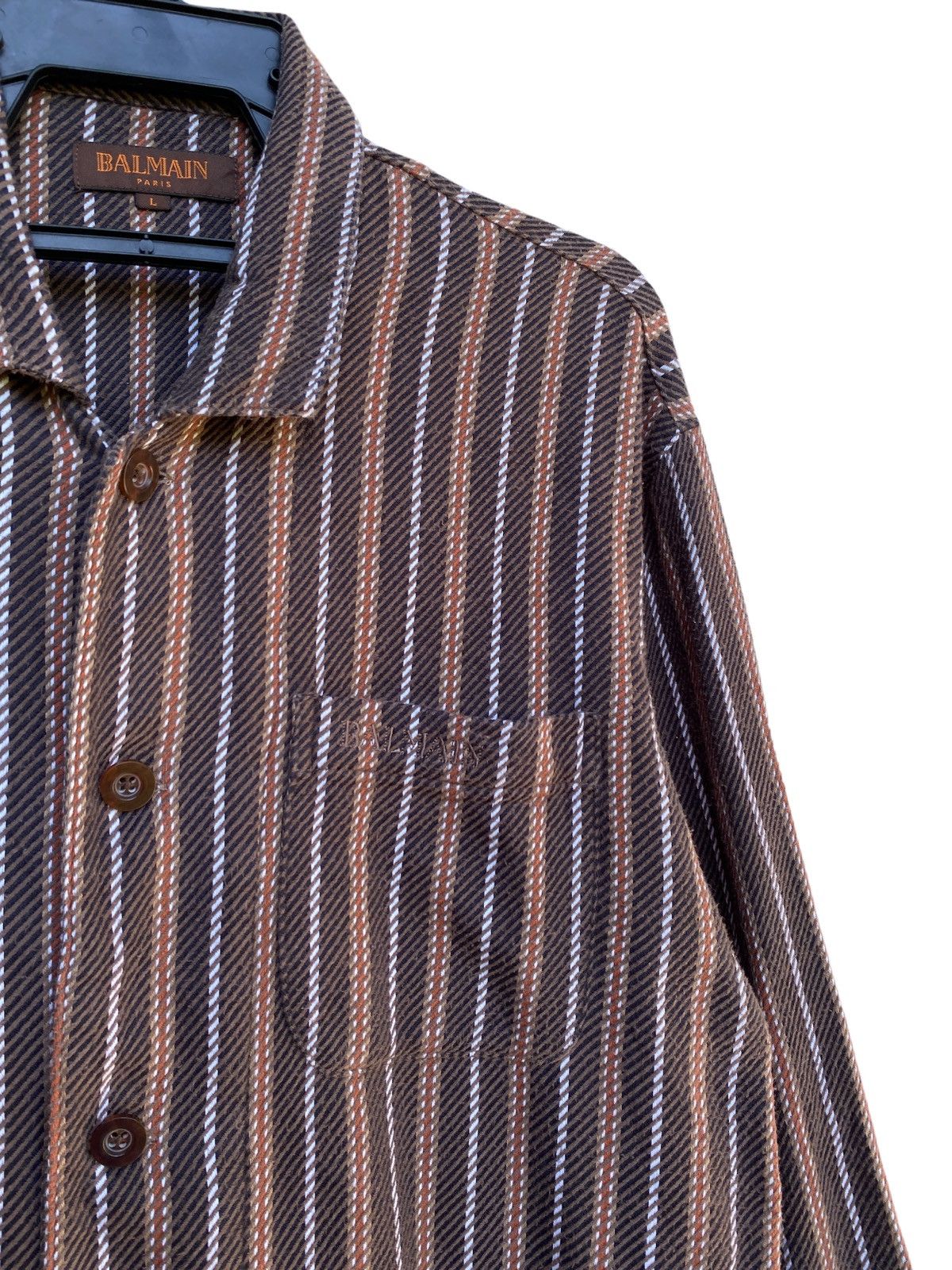 Balmain BALMAIN PARIS BUTTON SHIRT -GK 156 Size US L / EU 52-54 / 3 - 3 Thumbnail