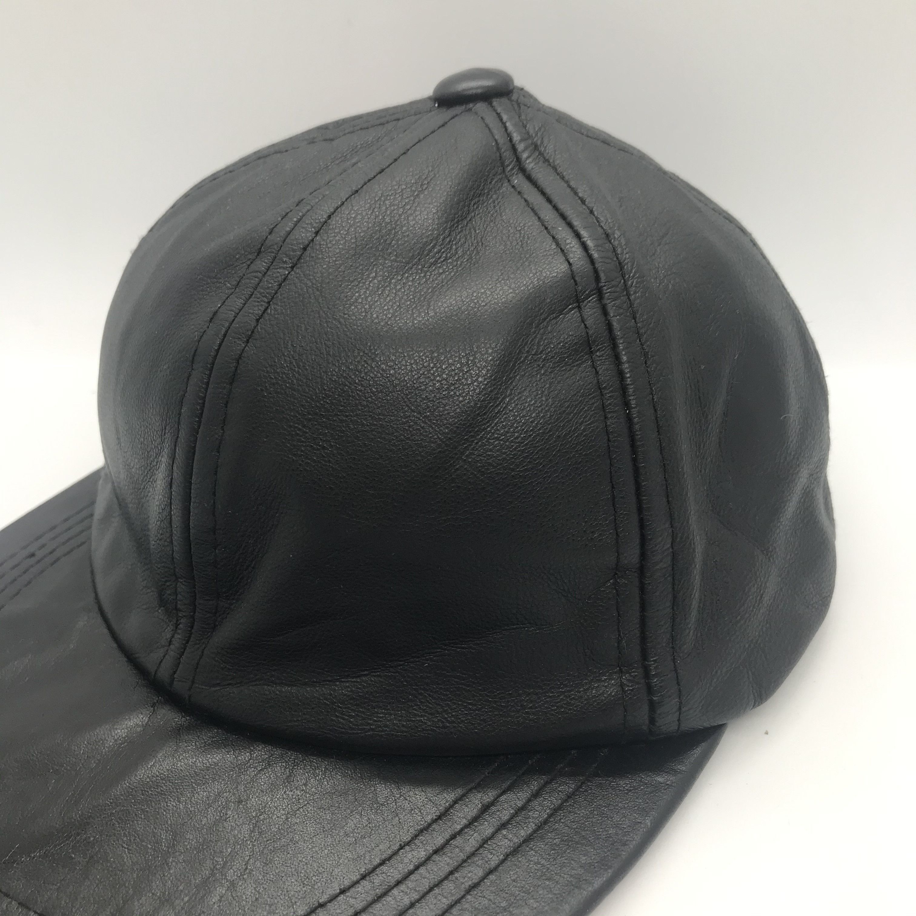 Vintage 80s Gears Rock & Roll Cafe Leather Cap