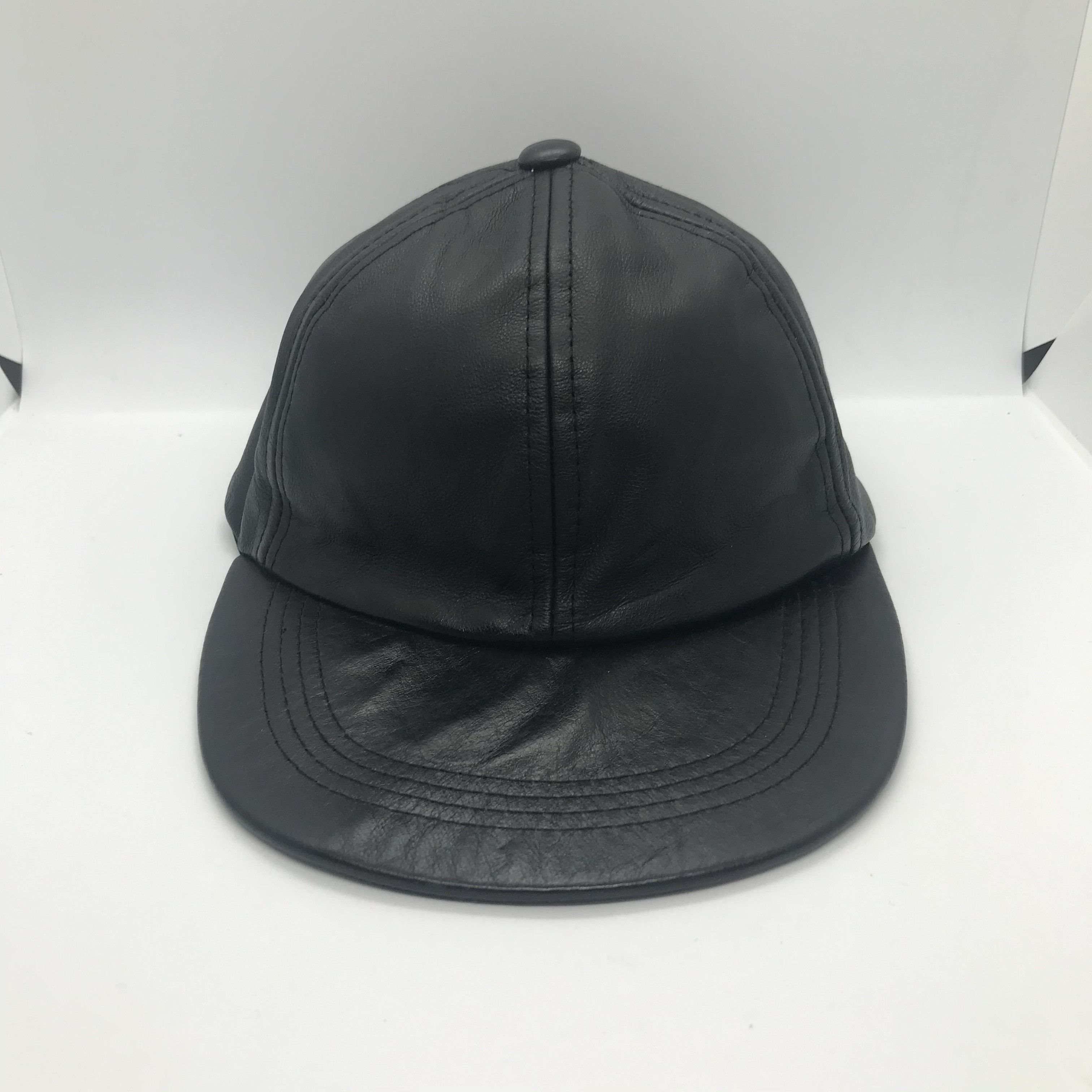 Genuine Leather Vintage 80s Gears Rock & Roll Cafe Leather Cap Size ONE SIZE - 2 Thumbnail