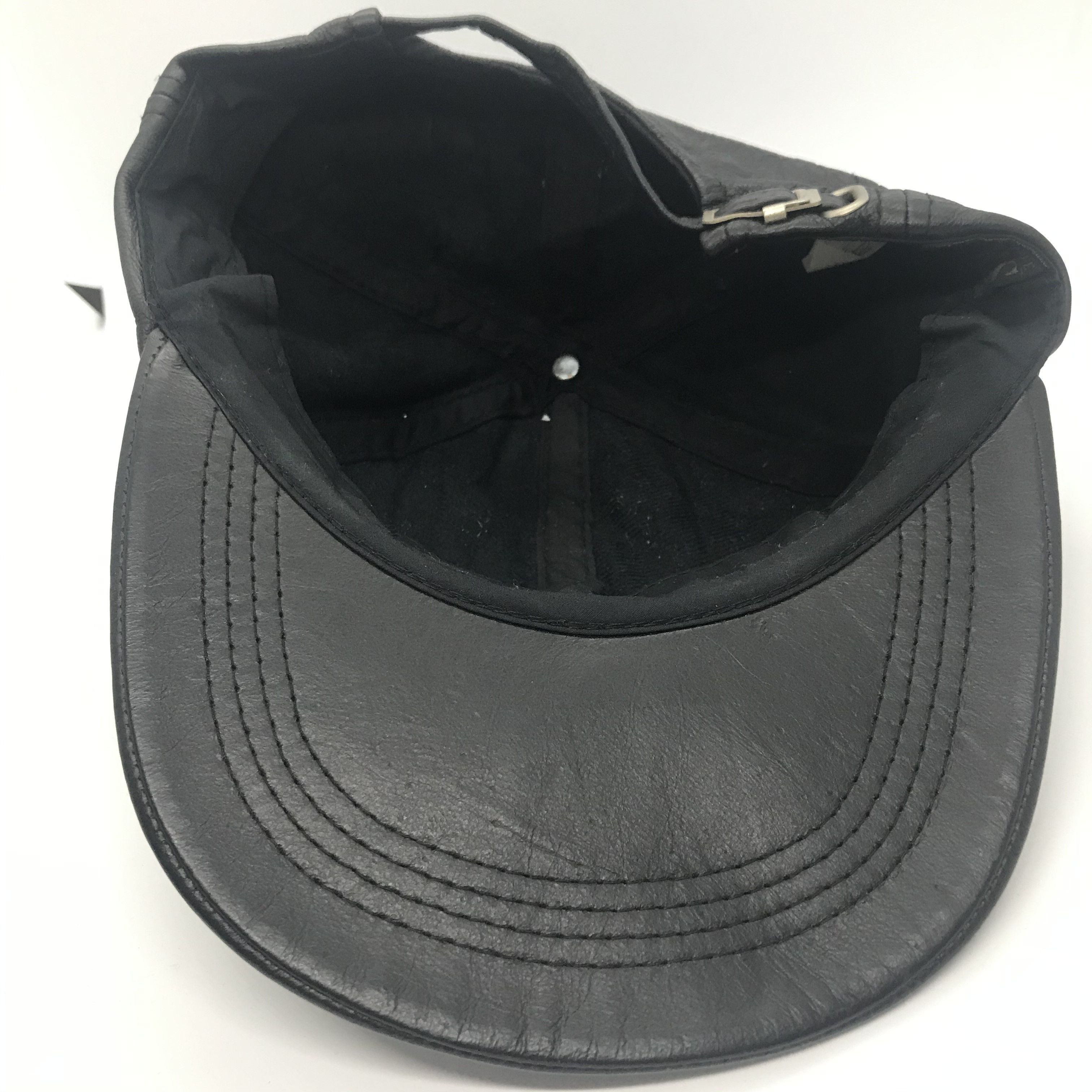 Genuine Leather Vintage 80s Gears Rock & Roll Cafe Leather Cap Size ONE SIZE - 5 Thumbnail