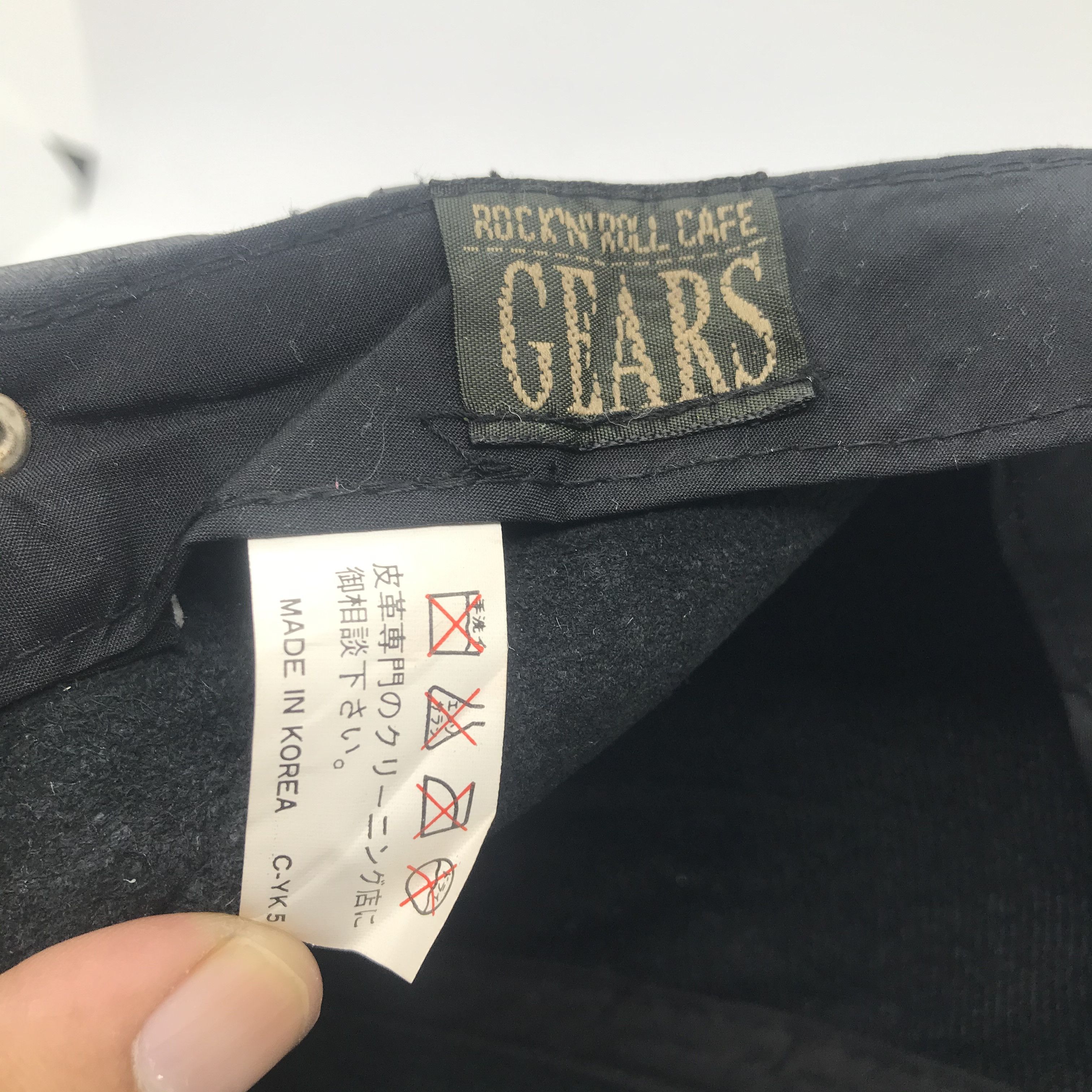 Genuine Leather Vintage 80s Gears Rock & Roll Cafe Leather Cap Size ONE SIZE - 6 Thumbnail