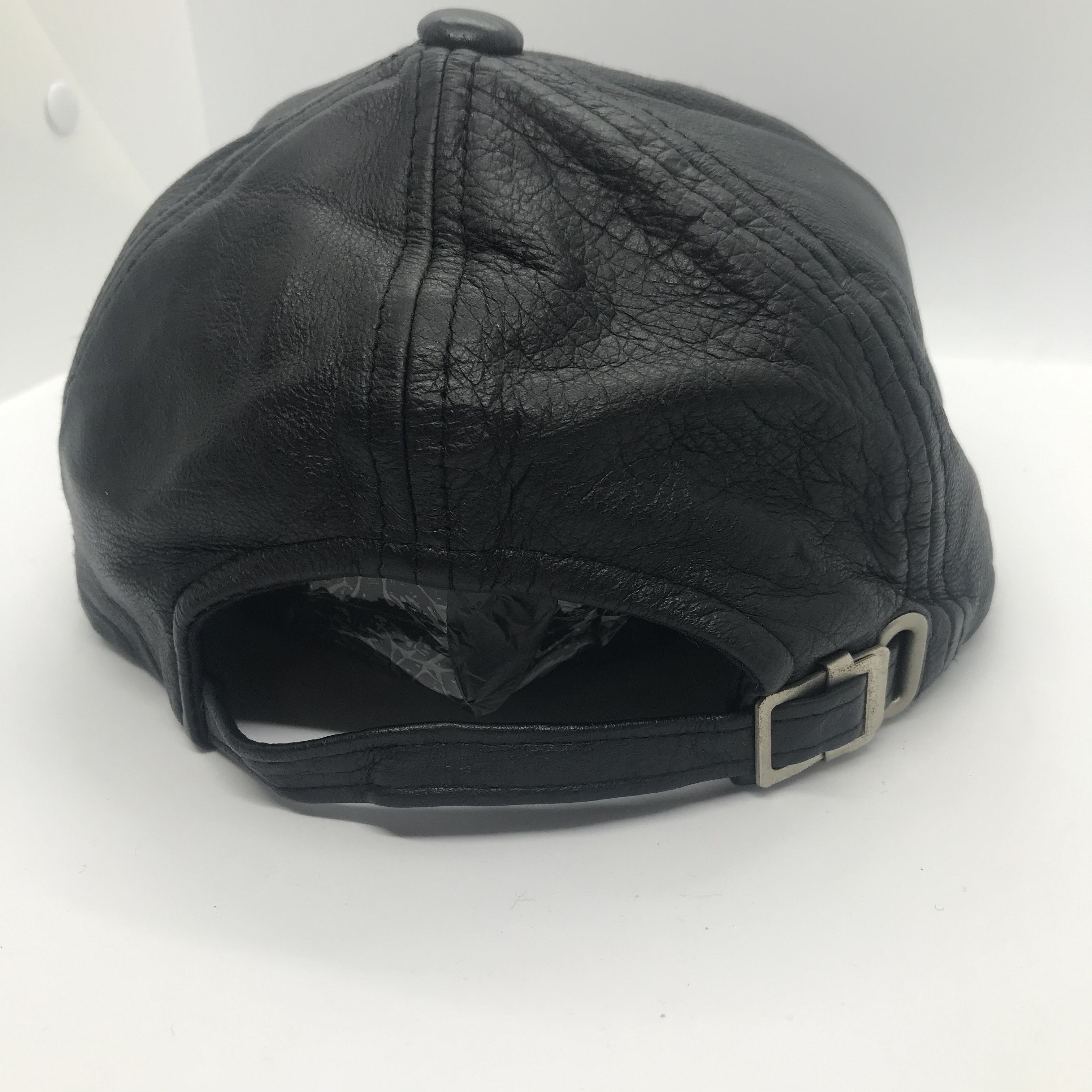 Genuine Leather Vintage 80s Gears Rock & Roll Cafe Leather Cap Size ONE SIZE - 4 Thumbnail