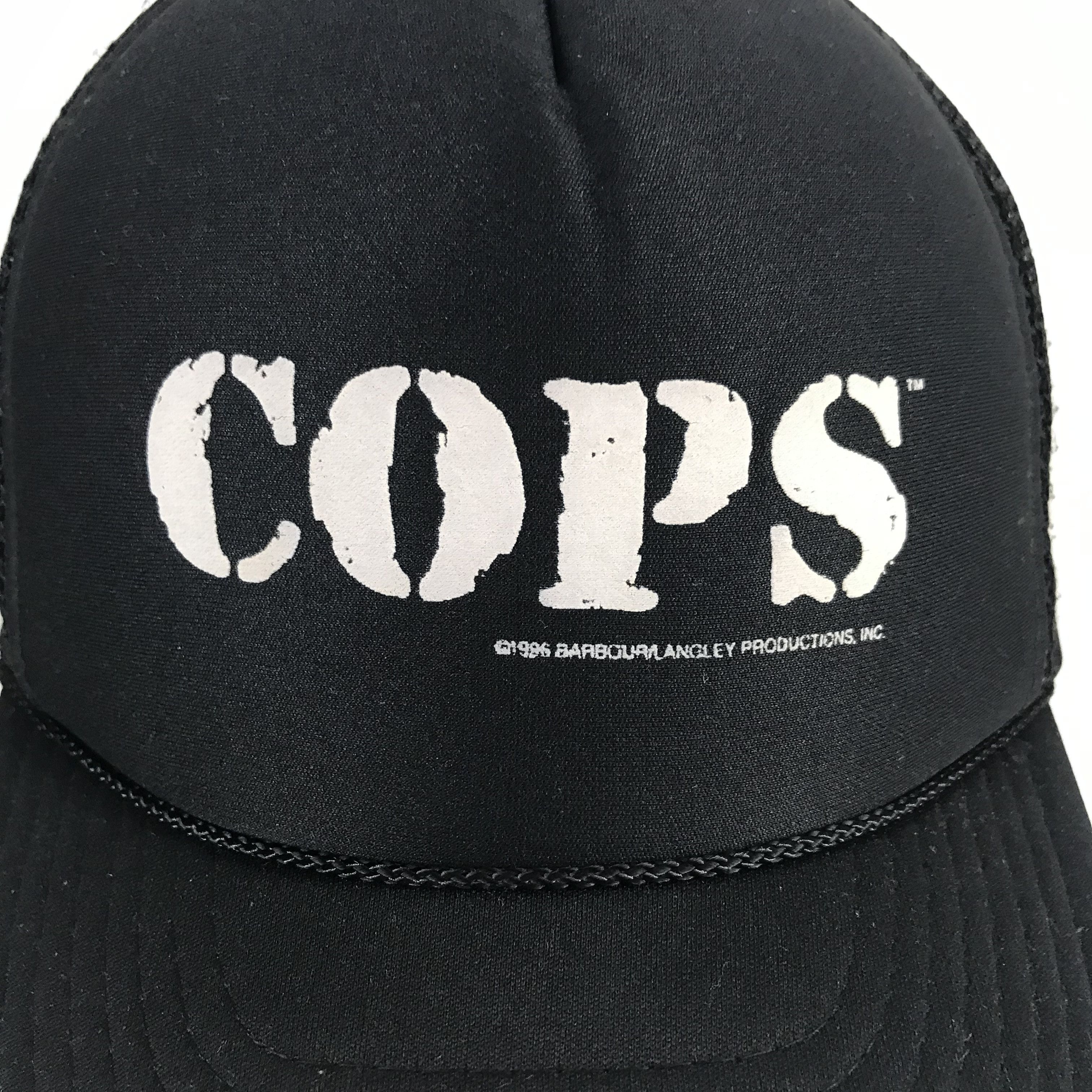 Vintage Vintage 1996 COPS TV SHOW Black Langley Productions Cap Size ONE SIZE - 2 Thumbnail
