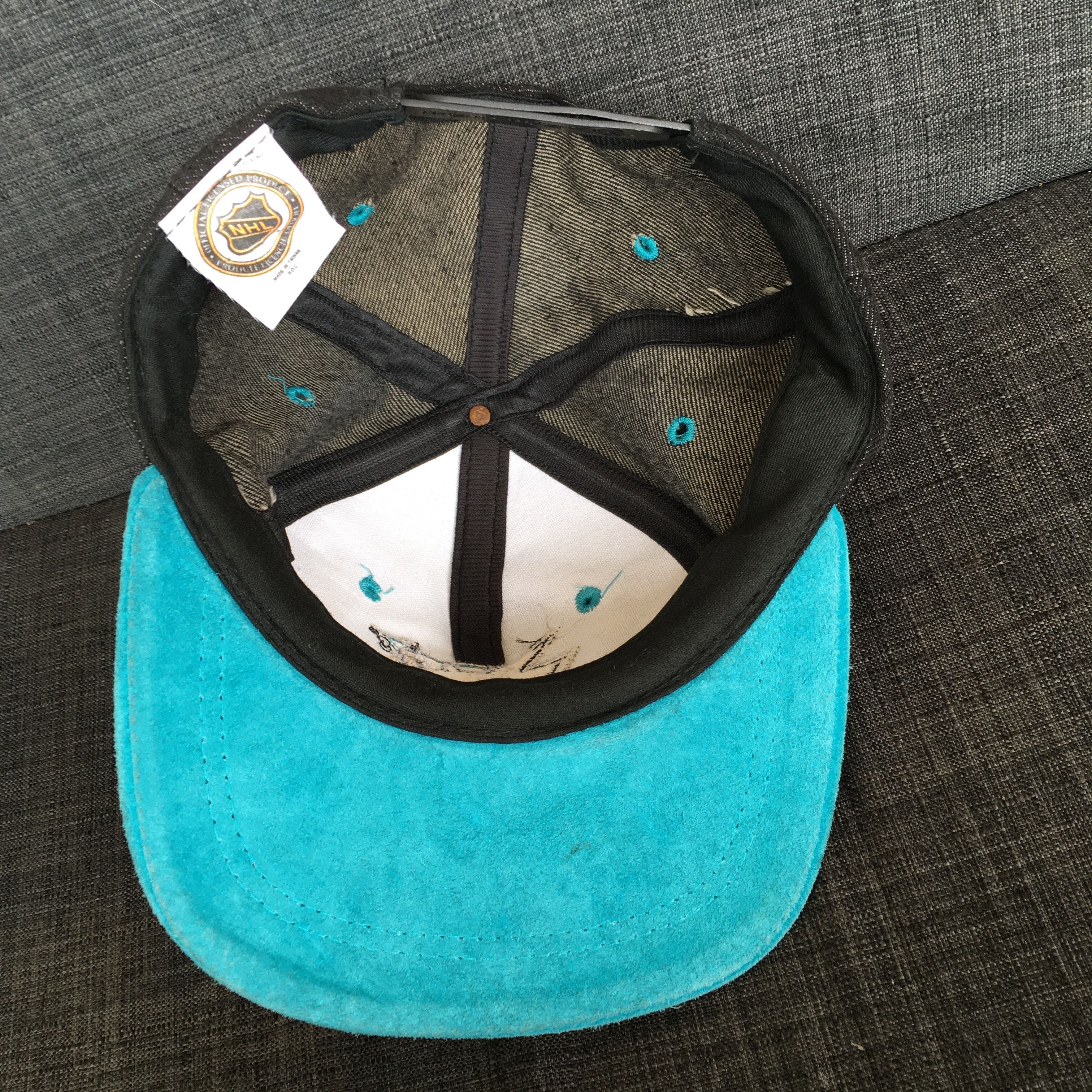 NHL Vintage 90s NHL San Jose Sharks Denim Snapback Cap Size ONE SIZE - 6 Thumbnail