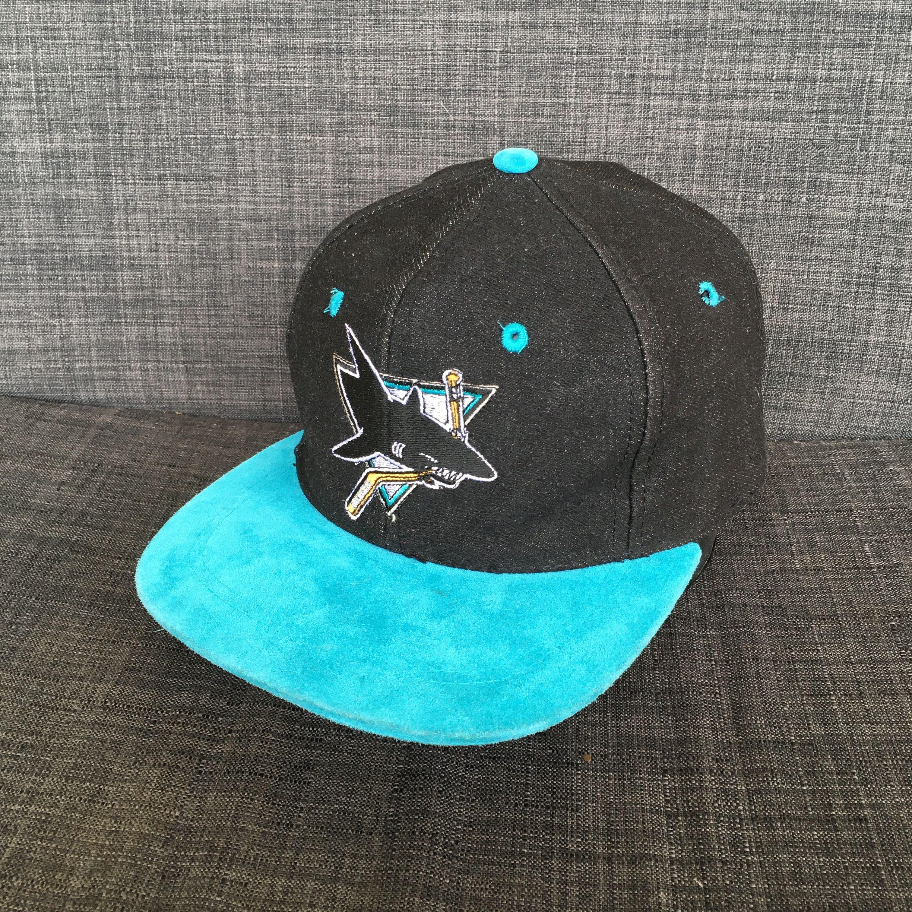 NHL Vintage 90s NHL San Jose Sharks Denim Snapback Cap Size ONE SIZE - 1 Thumbnail