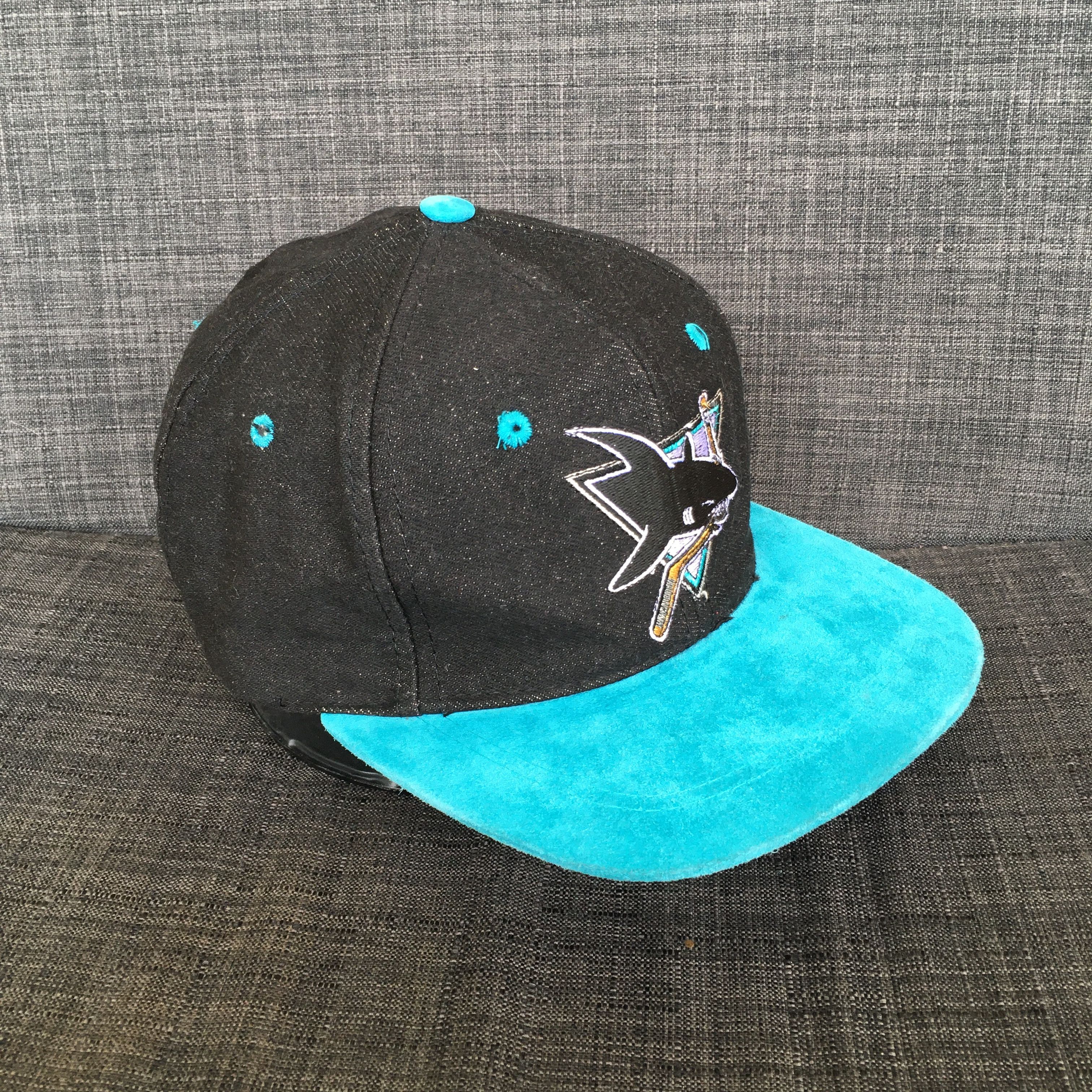 NHL Vintage 90s NHL San Jose Sharks Denim Snapback Cap Size ONE SIZE - 3 Thumbnail