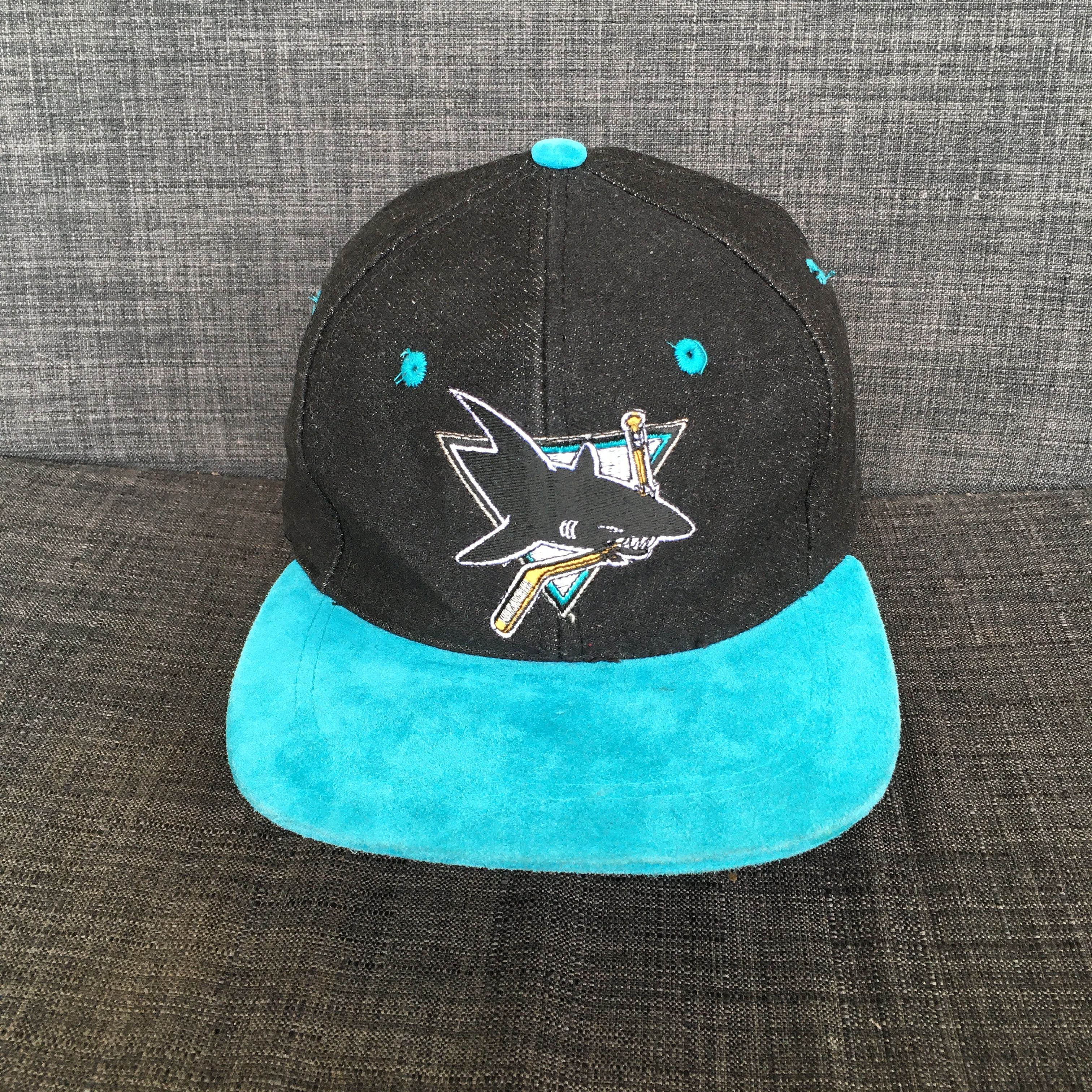 NHL Vintage 90s NHL San Jose Sharks Denim Snapback Cap Size ONE SIZE - 2 Thumbnail
