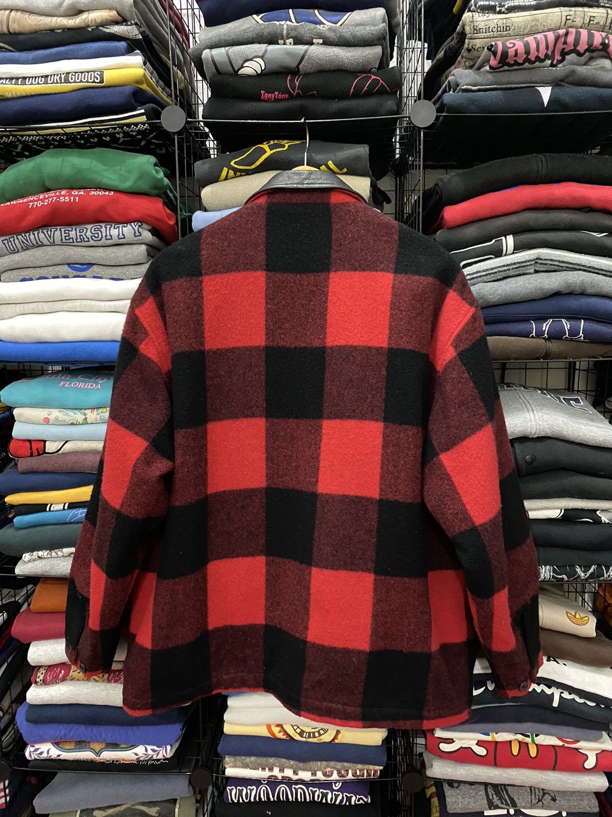 Designer × Flannel × Vintage VINTAGE LINCOLN by TERASHIMA FLANNEL JACKET LEATHER COLLAR Size US M / EU 48-50 / 2 - 3 Thumbnail