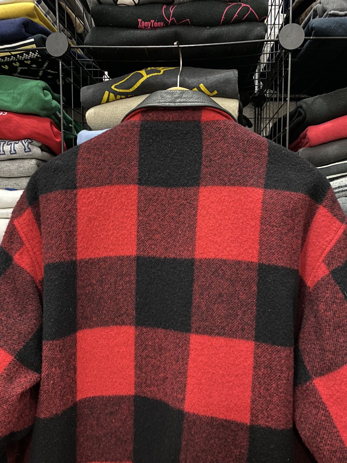 Designer × Flannel × Vintage VINTAGE LINCOLN by TERASHIMA FLANNEL JACKET LEATHER COLLAR Size US M / EU 48-50 / 2 - 4 Thumbnail