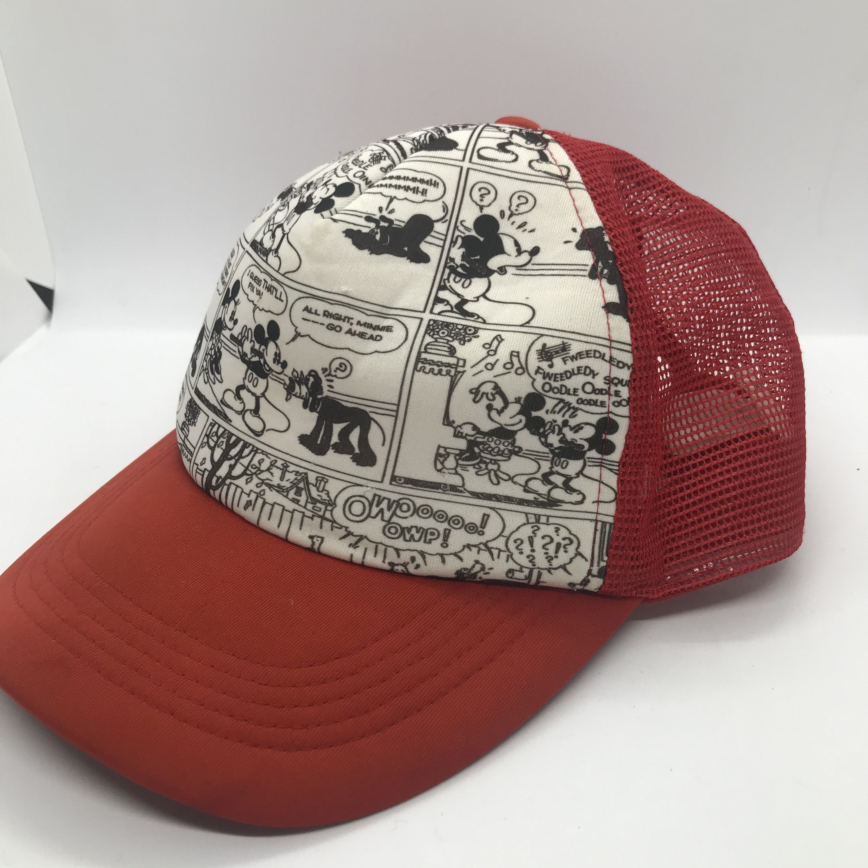 Mickey Mouse Vintage MICKEY MOUSE Newpapers Fullprint Trucker Cap Size ONE SIZE - 3 Thumbnail