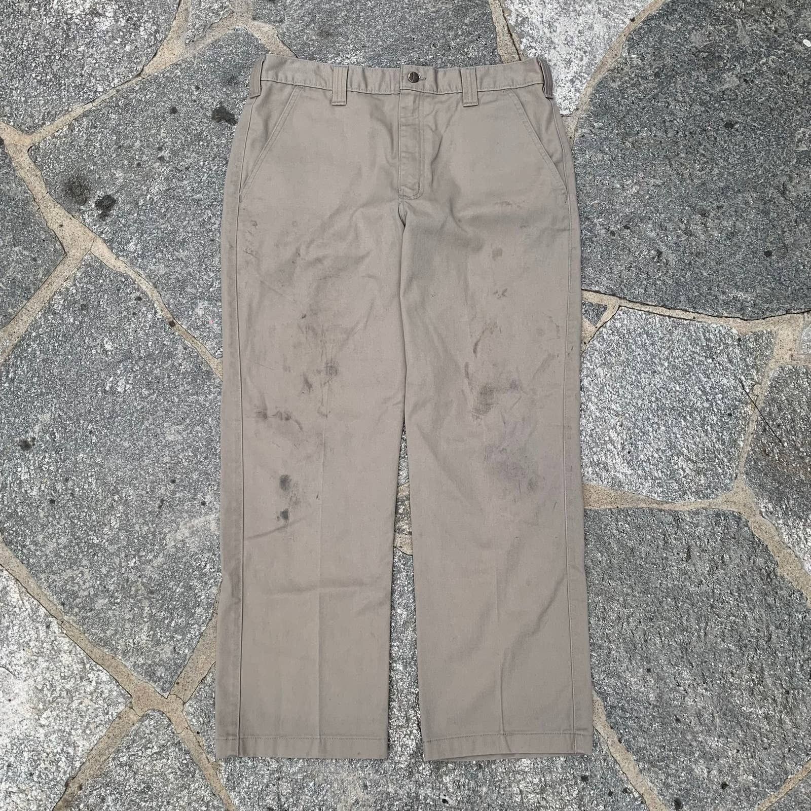 Vintage Carhartt B290 Khaki Blended Twill Work Pants 36x30 Grailed