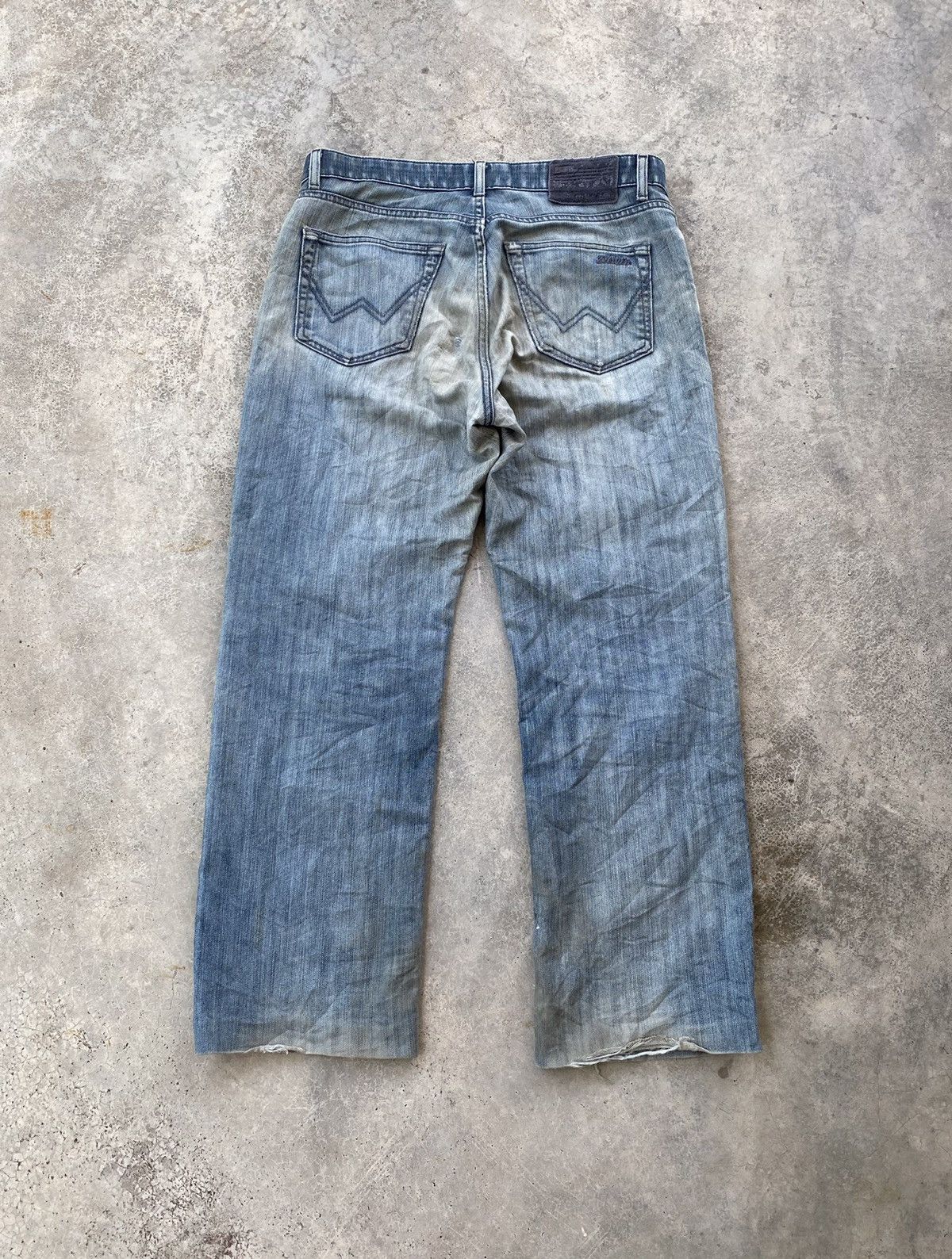 Edwin 🔥VINTAGE EDWIN PATCHWORK DISTRESSED DENIM JEANS Size US 34 / EU 50 - 2 Thumbnail