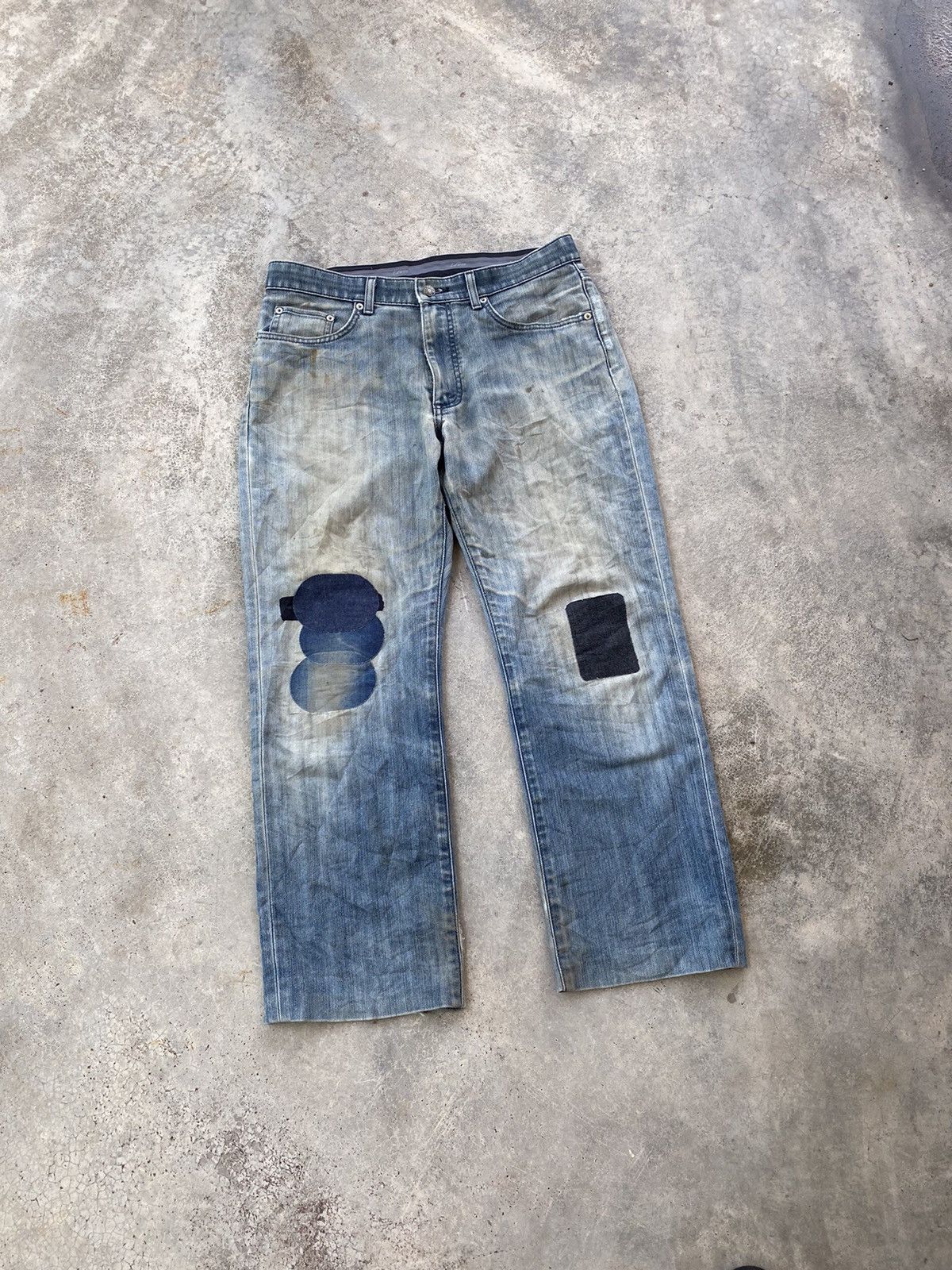Edwin 🔥VINTAGE EDWIN PATCHWORK DISTRESSED DENIM JEANS Size US 34 / EU 50 - 5 Thumbnail