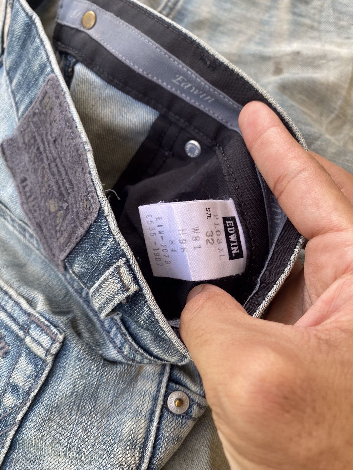 Edwin 🔥VINTAGE EDWIN PATCHWORK DISTRESSED DENIM JEANS Size US 34 / EU 50 - 8 Thumbnail