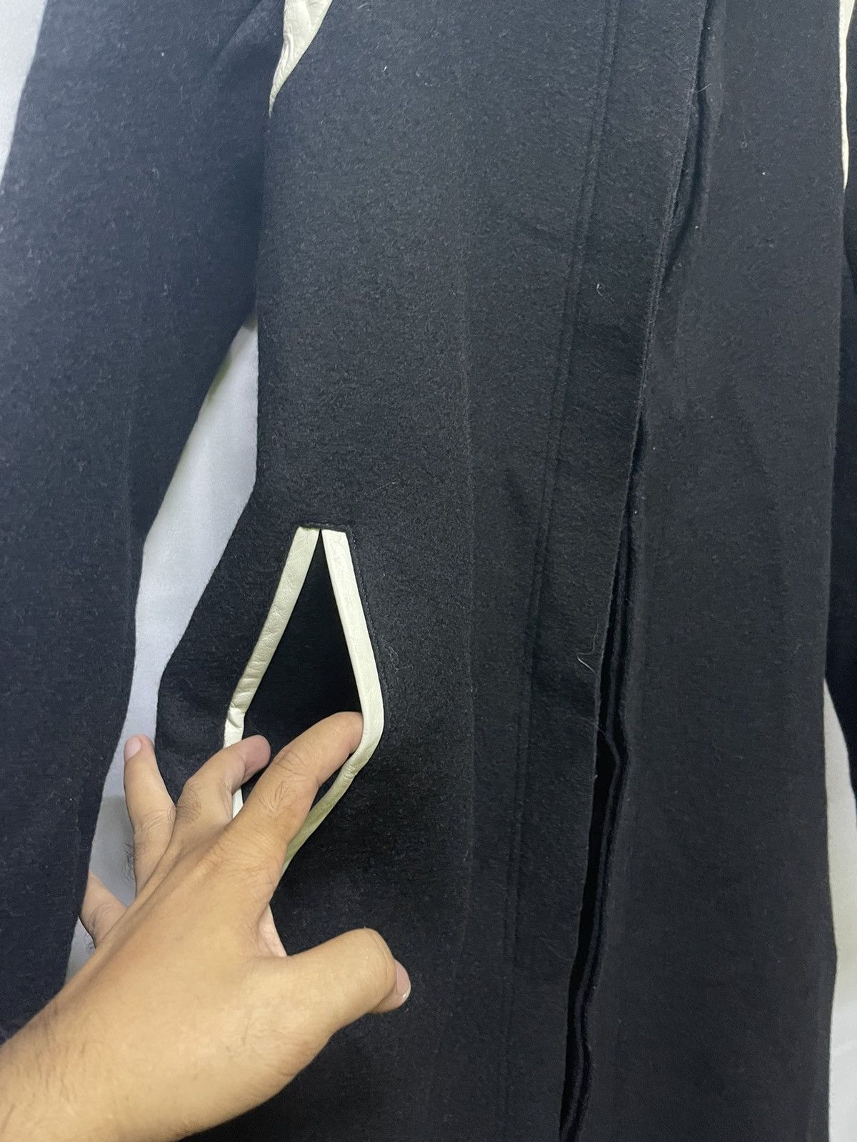 Limi Feu YOHJI YAMAMOTO LIMI FEU HYBRID WOOL BUTTON LESS JACKET Size US M / EU 48-50 / 2 - 5 Thumbnail