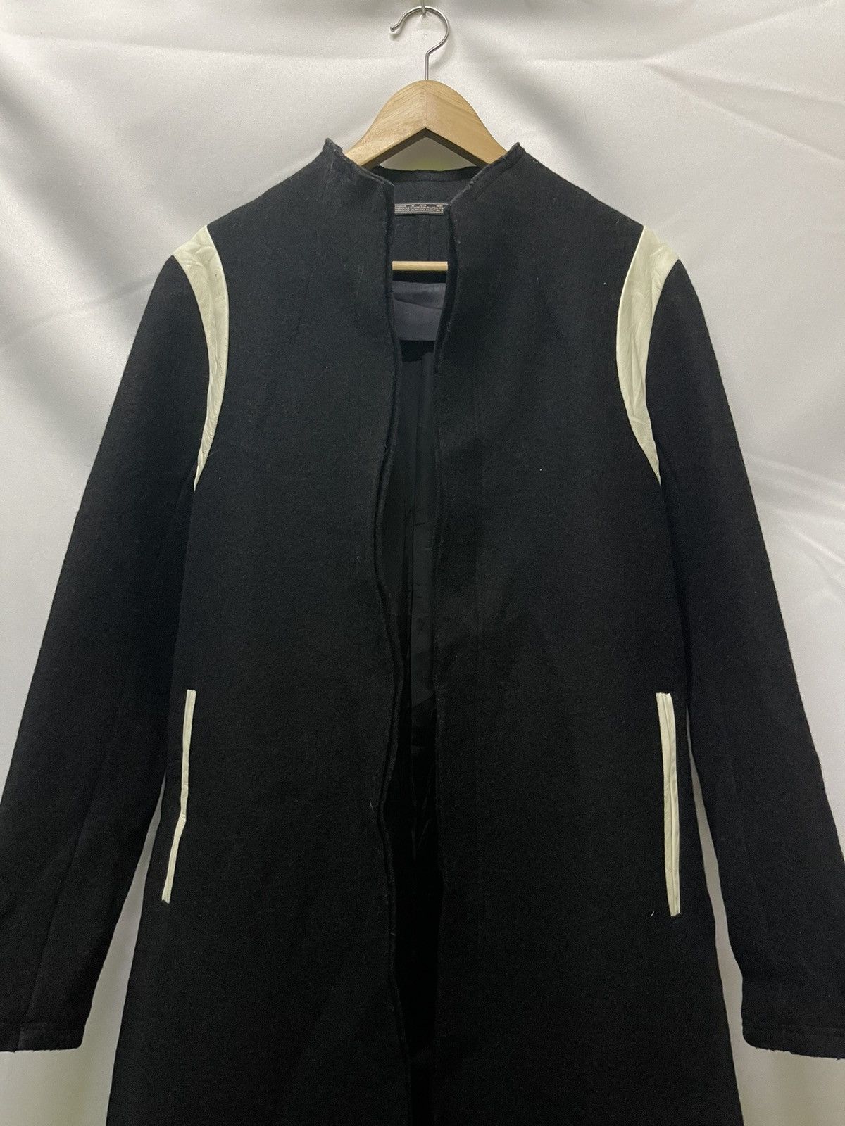 Limi Feu YOHJI YAMAMOTO LIMI FEU HYBRID WOOL BUTTON LESS JACKET Size US M / EU 48-50 / 2 - 3 Thumbnail