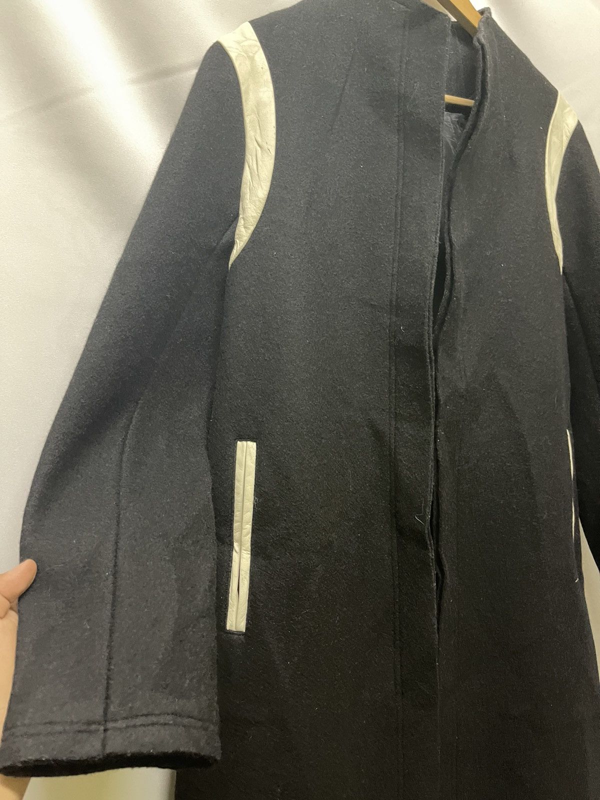 Limi Feu YOHJI YAMAMOTO LIMI FEU HYBRID WOOL BUTTON LESS JACKET Size US M / EU 48-50 / 2 - 4 Thumbnail