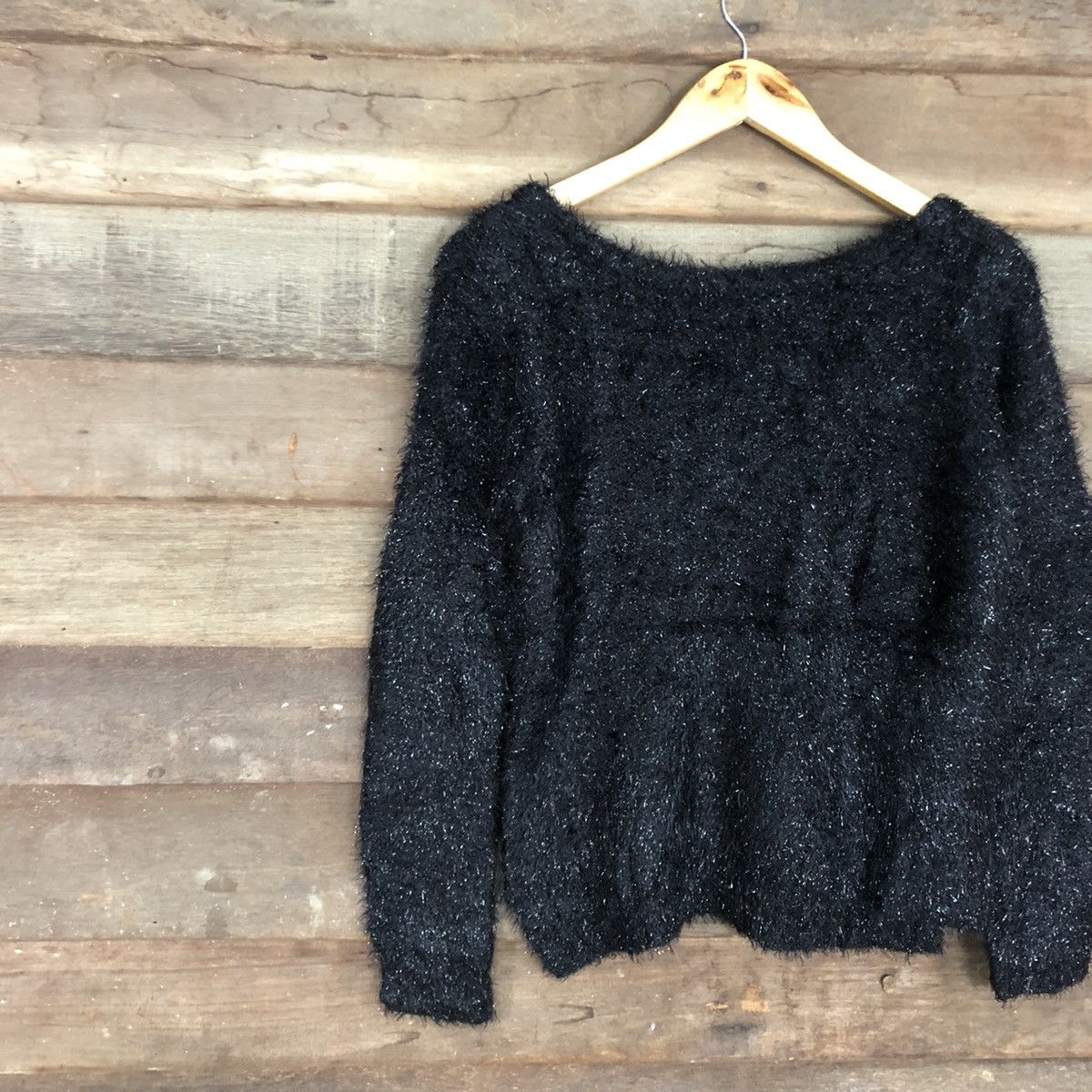 Japanese Brand Japan Black Mohair Shag Shaggy Knitwear #c1068 Size US S / EU 44-46 / 1 - 7 Thumbnail