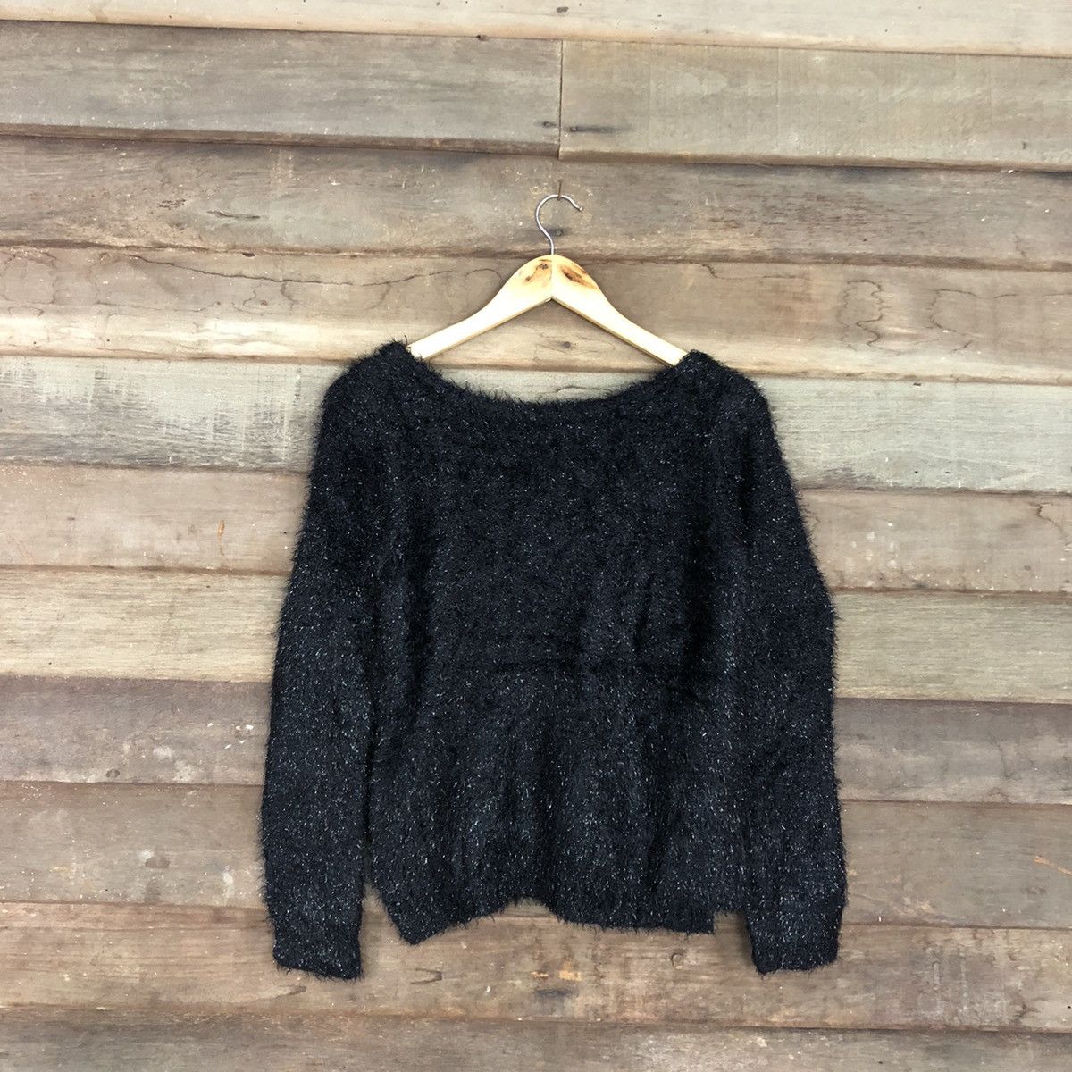 Japanese Brand Japan Black Mohair Shag Shaggy Knitwear #c1068 Size US S / EU 44-46 / 1 - 1 Thumbnail