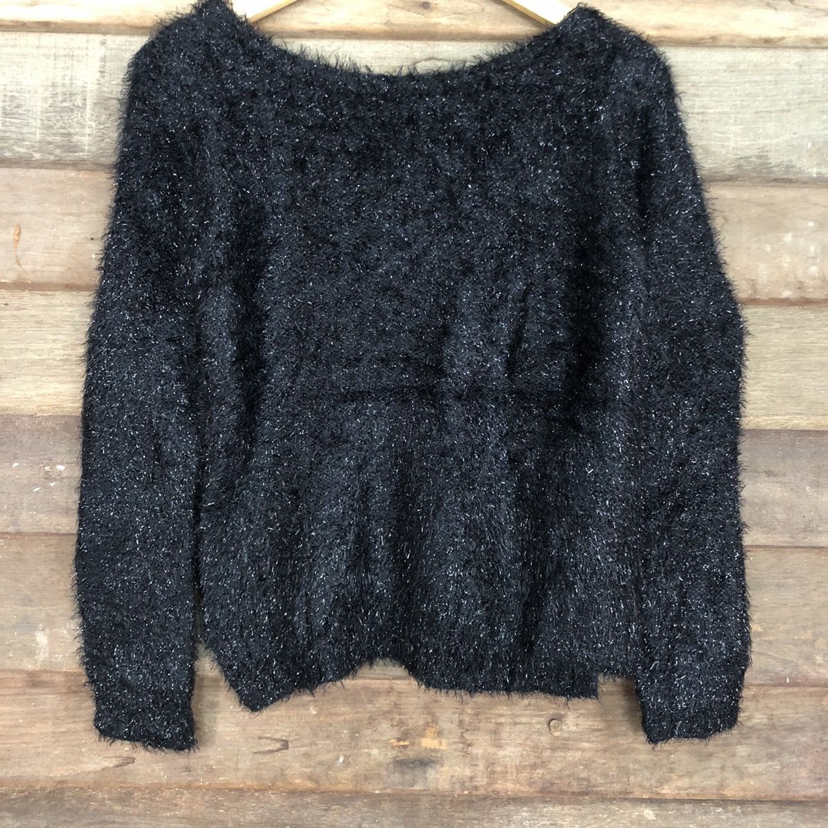 Japanese Brand Japan Black Mohair Shag Shaggy Knitwear #c1068 Size US S / EU 44-46 / 1 - 8 Thumbnail