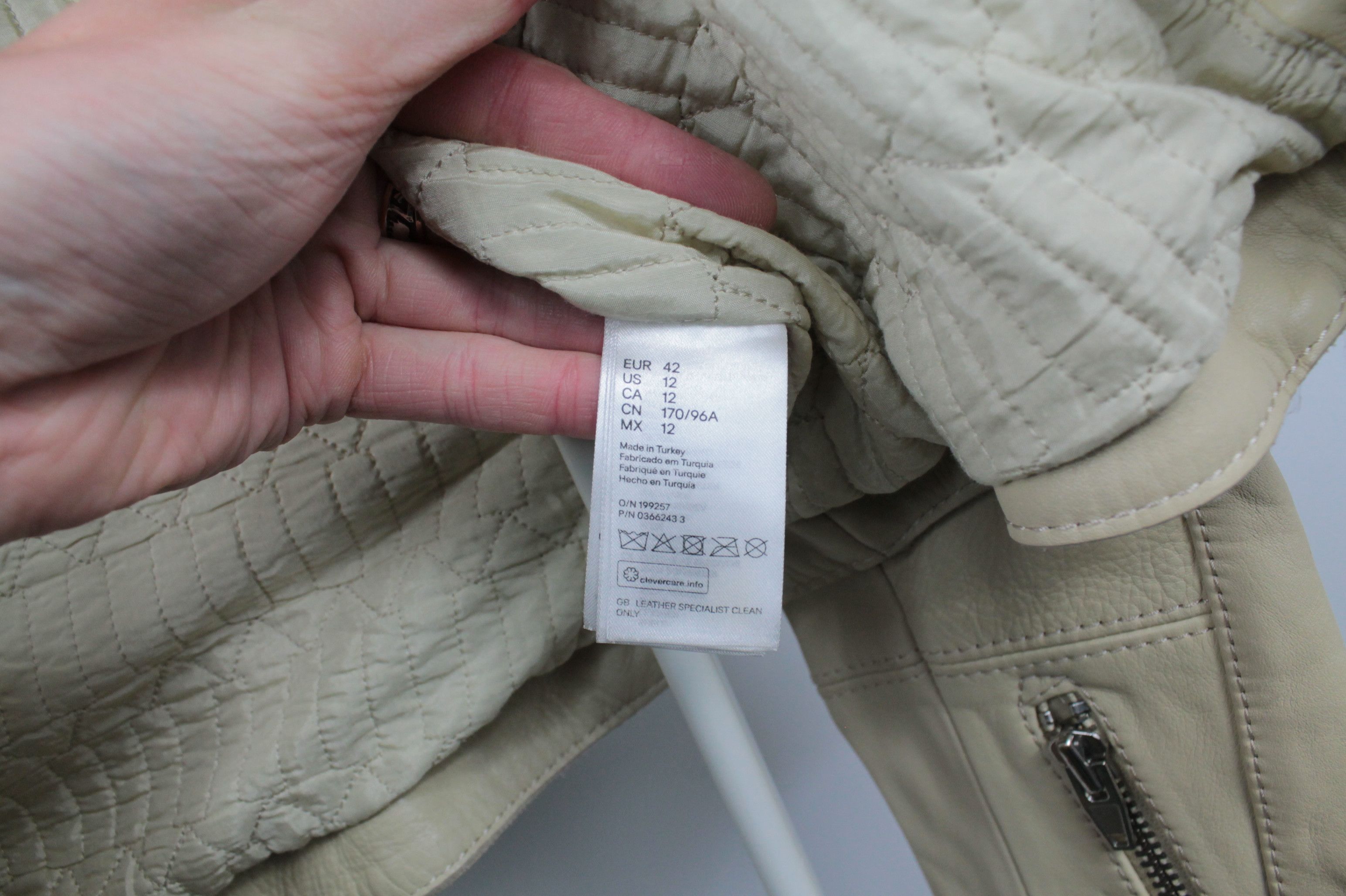 H&M H&M Studio S/S 2016 Beige Leather Women Jacket Size M / US 6-8 / IT 42-44 - 14 Thumbnail
