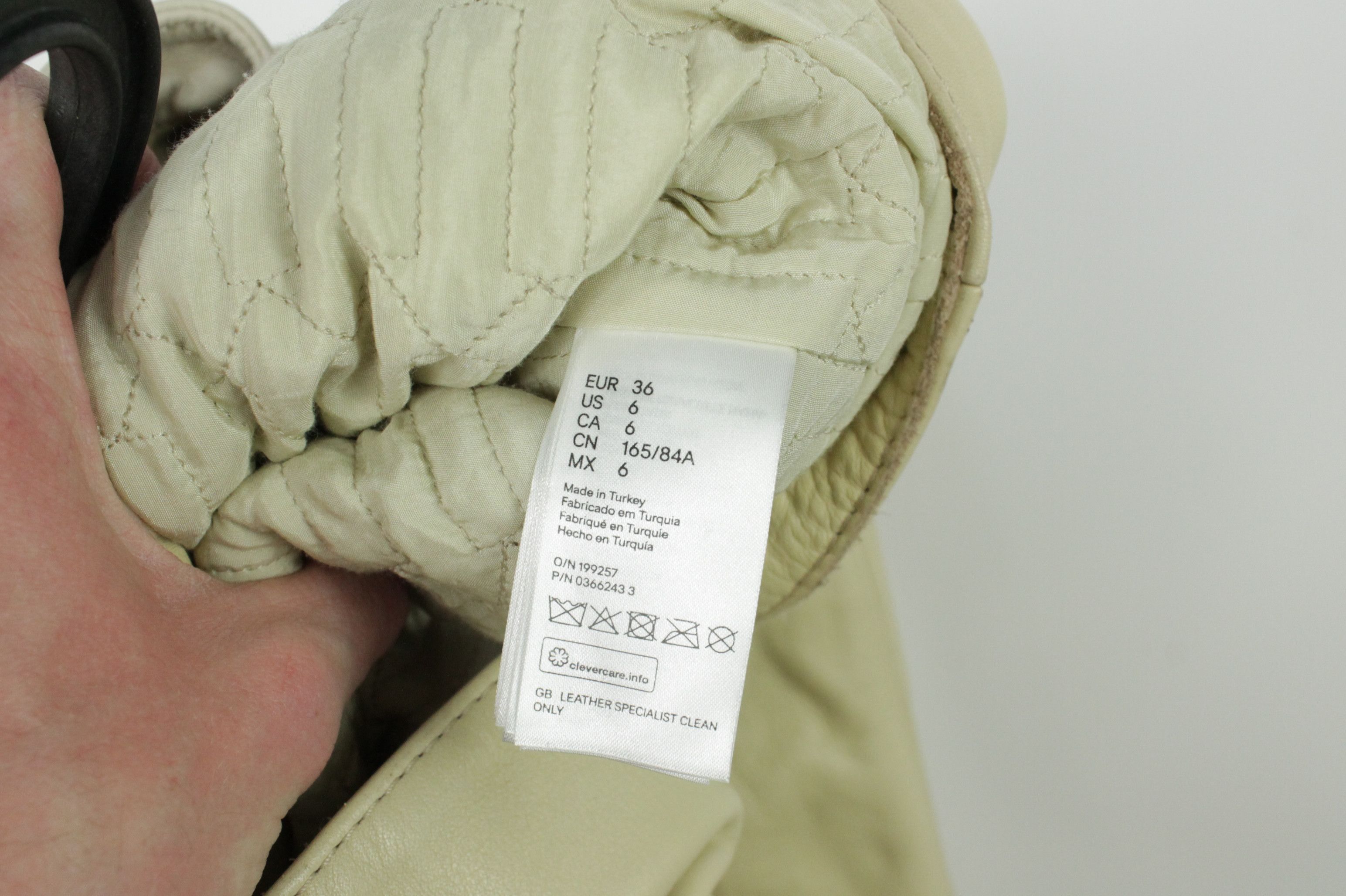 H&M H&M Studio S/S 2016 Beige Leather Women Jacket Size M / US 6-8 / IT 42-44 - 16 Thumbnail