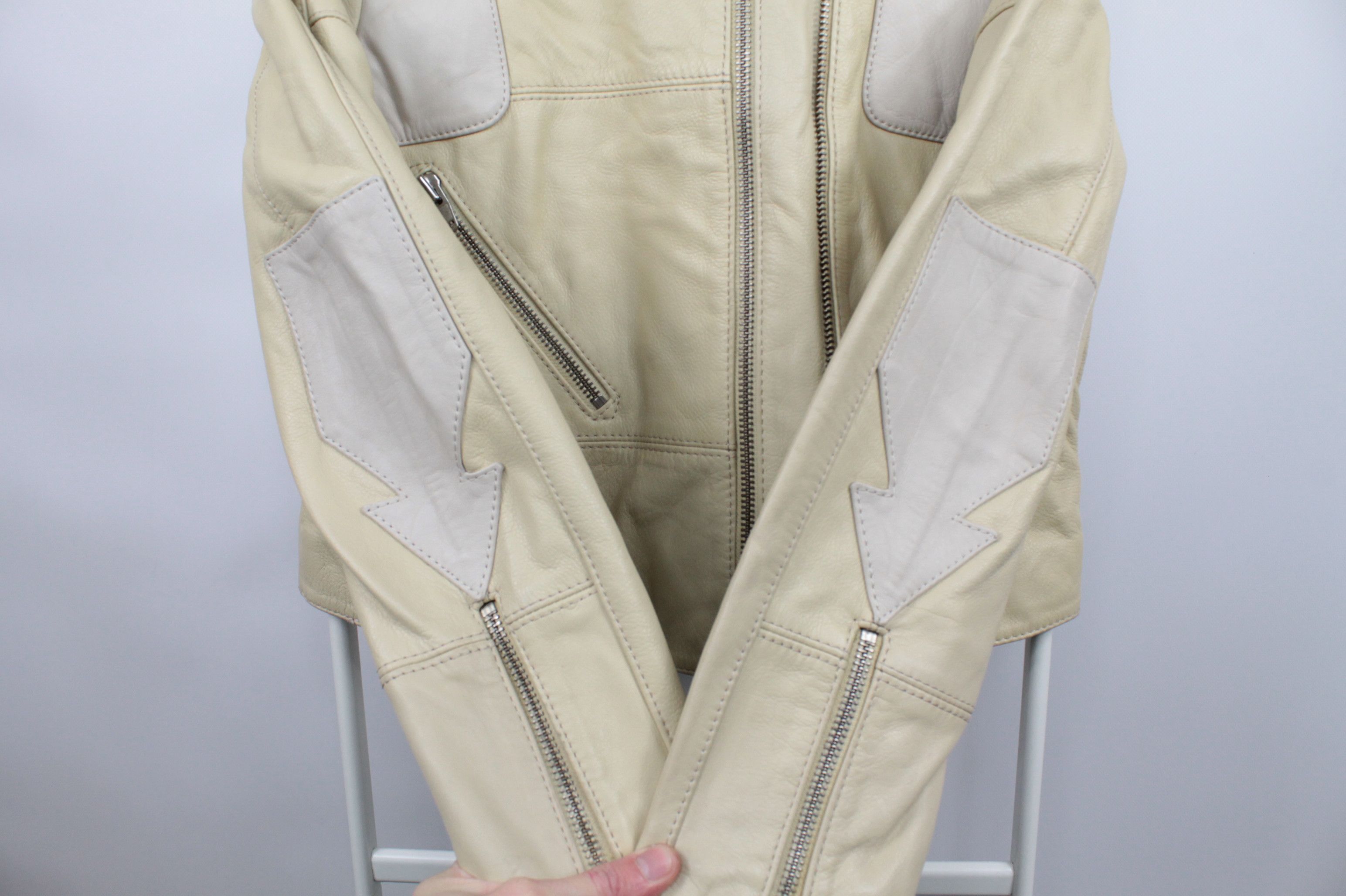 H&M H&M Studio S/S 2016 Beige Leather Women Jacket Size M / US 6-8 / IT 42-44 - 8 Thumbnail