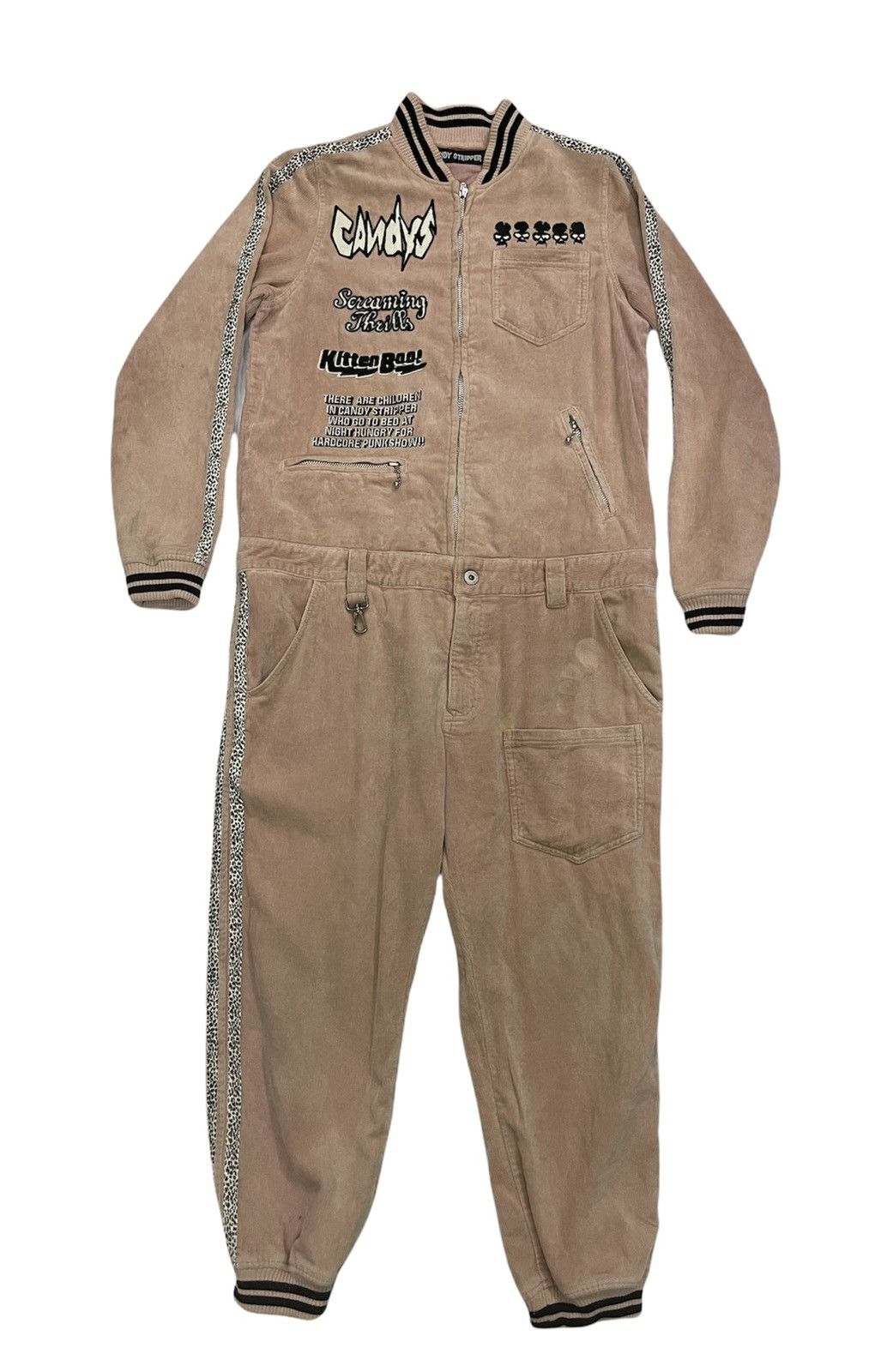 Vintage VINTAGE CANDY STRIPPER QUDROY SKULL OVERALLS Size US 37 - 2 Thumbnail