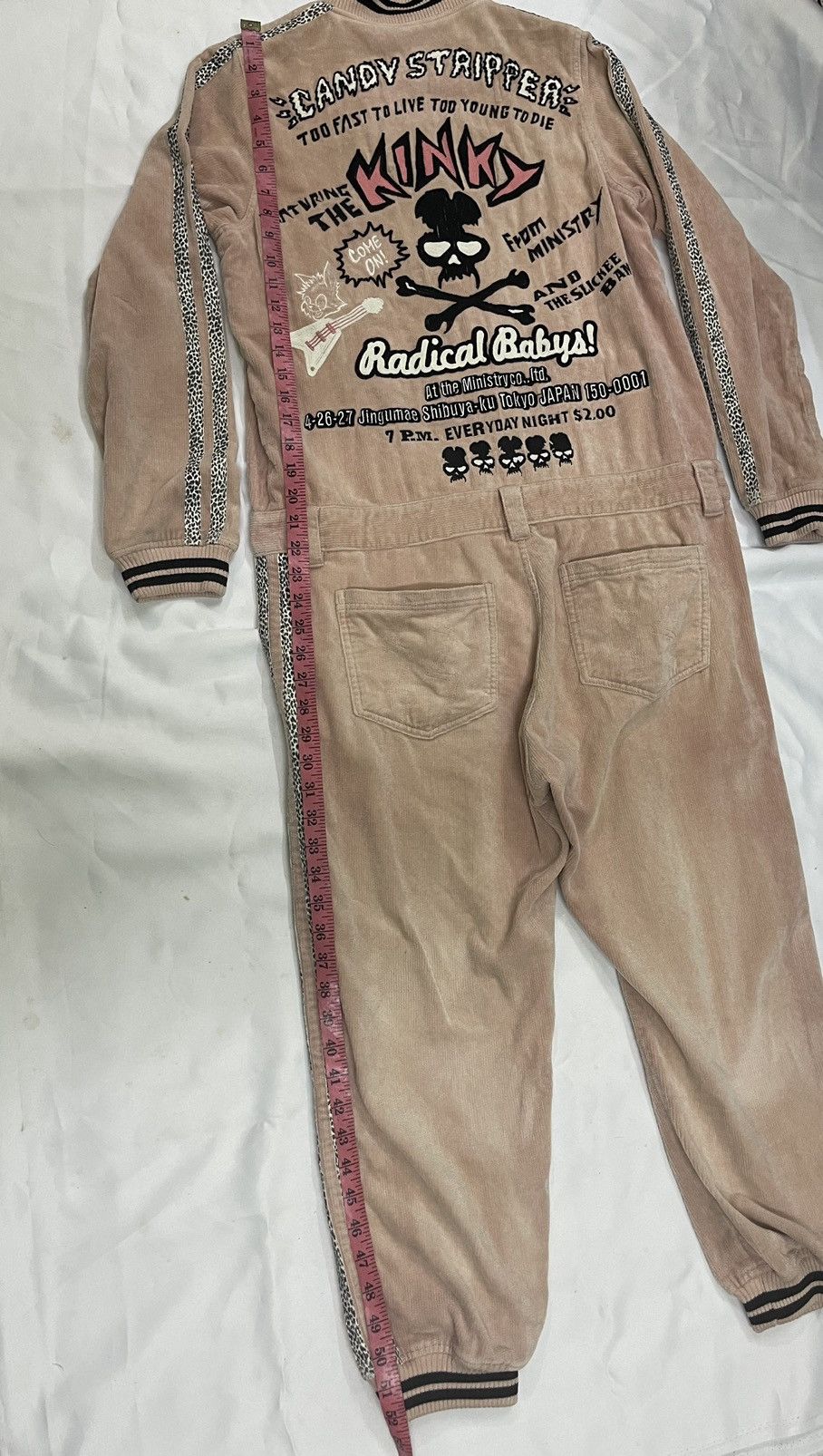 Vintage VINTAGE CANDY STRIPPER QUDROY SKULL OVERALLS Size US 37 - 11 Thumbnail