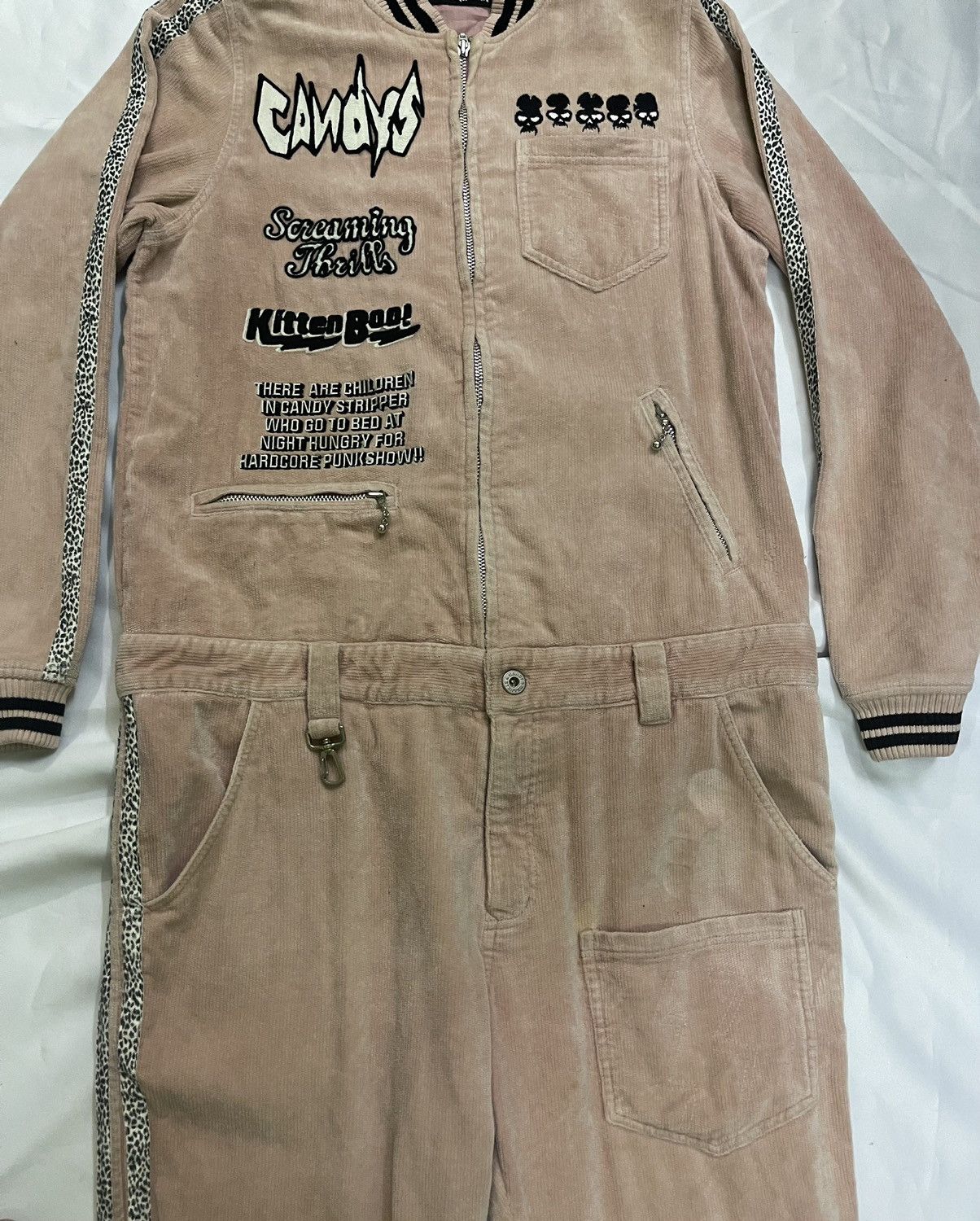 Vintage VINTAGE CANDY STRIPPER QUDROY SKULL OVERALLS Size US 37 - 6 Thumbnail