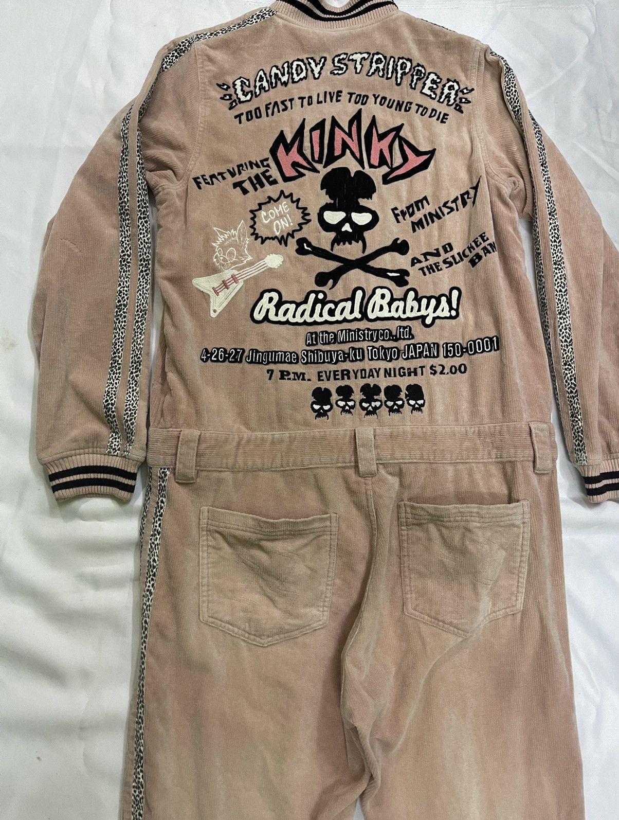 Vintage VINTAGE CANDY STRIPPER QUDROY SKULL OVERALLS Size US 37 - 3 Thumbnail