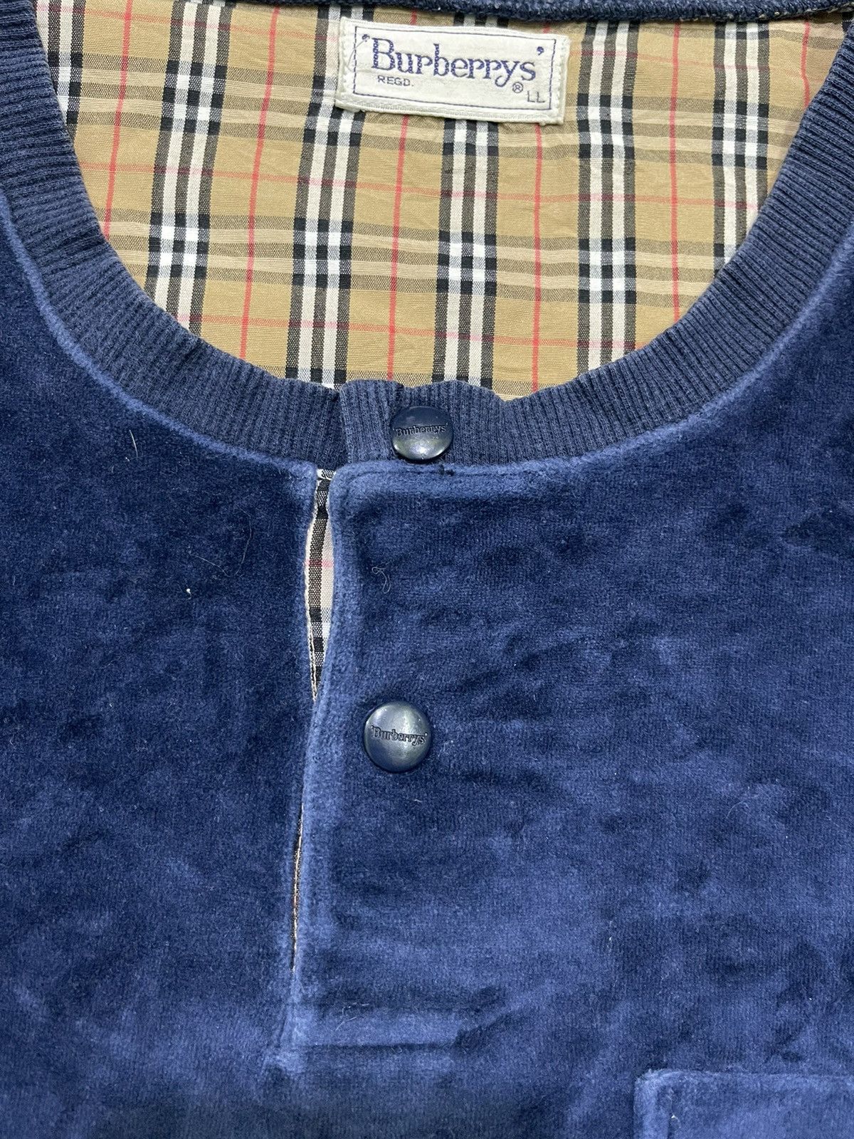 Burberry Vintage burberry velvet sweatshirt Size US L / EU 52-54 / 3 - 5 Thumbnail