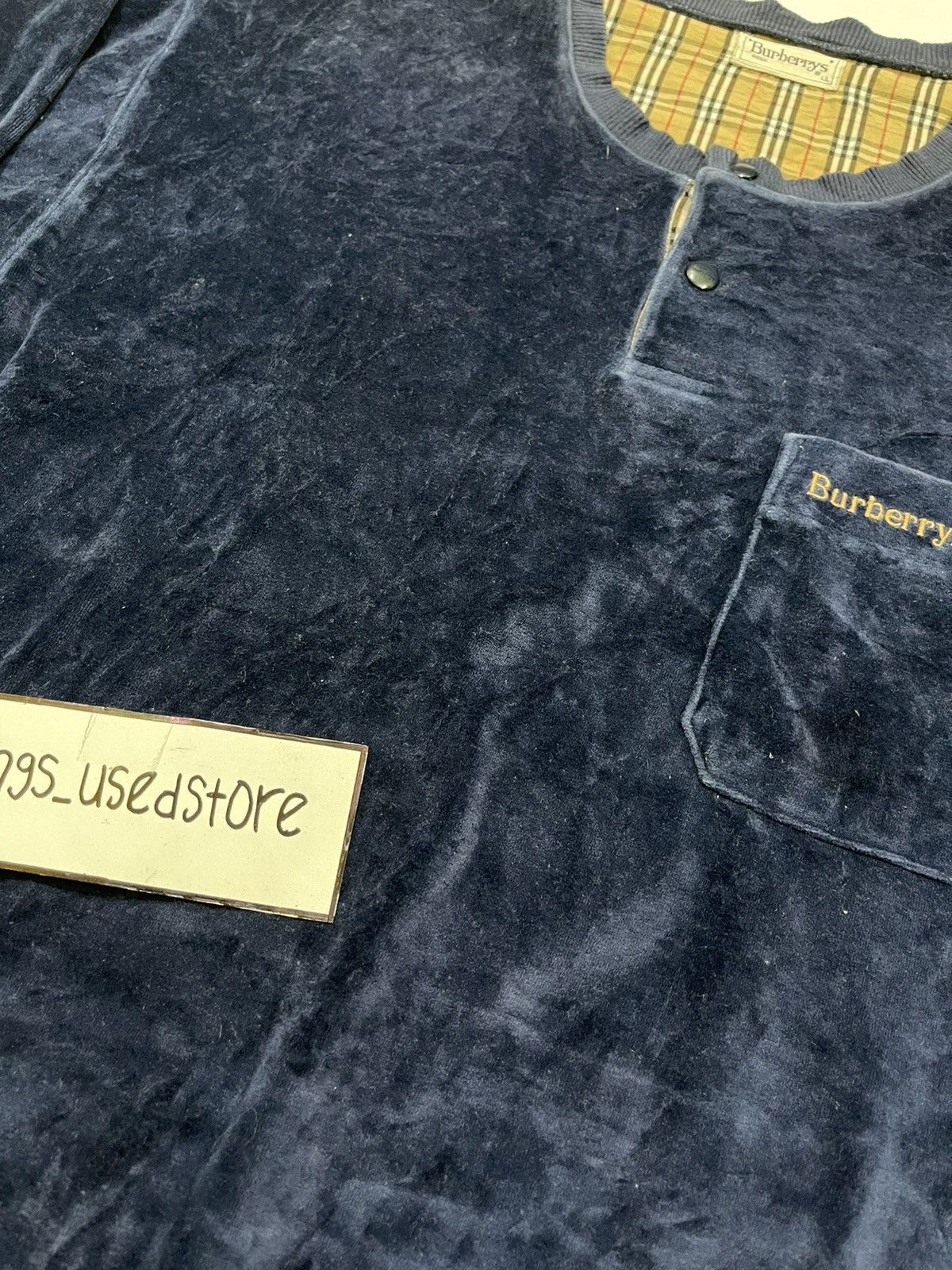 Burberry Vintage burberry velvet sweatshirt Size US L / EU 52-54 / 3 - 6 Thumbnail