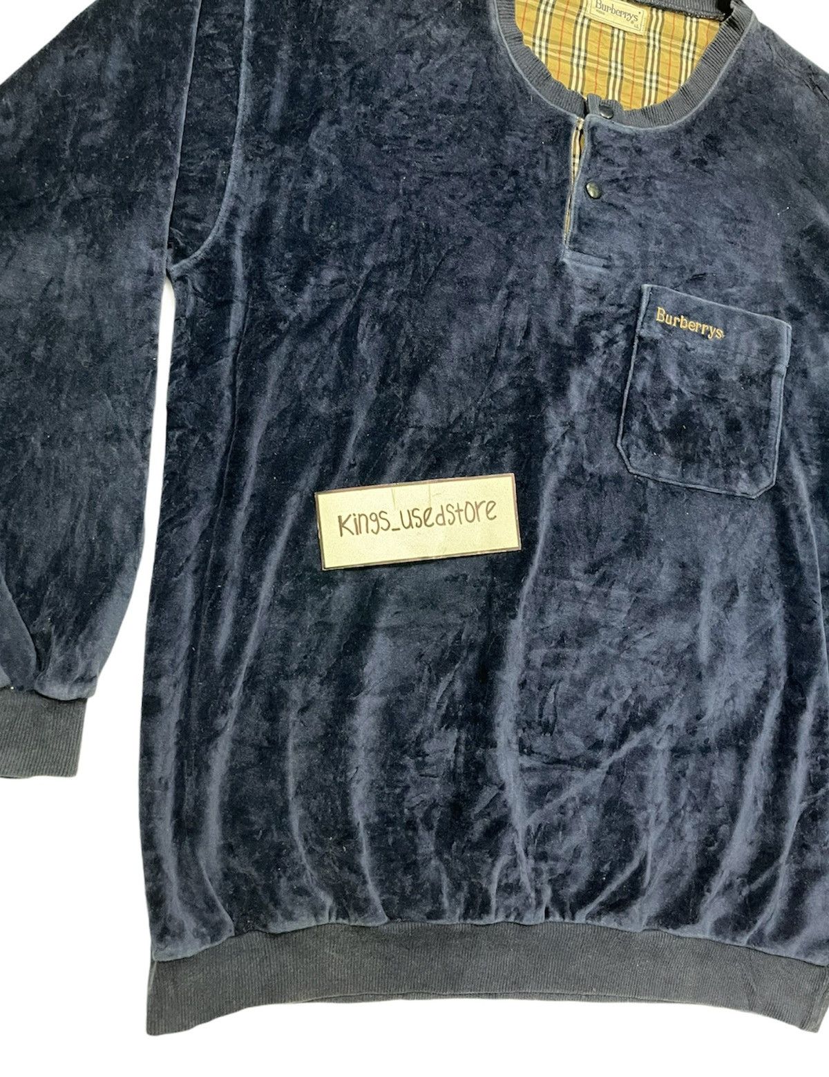 Burberry Vintage burberry velvet sweatshirt Size US L / EU 52-54 / 3 - 3 Thumbnail
