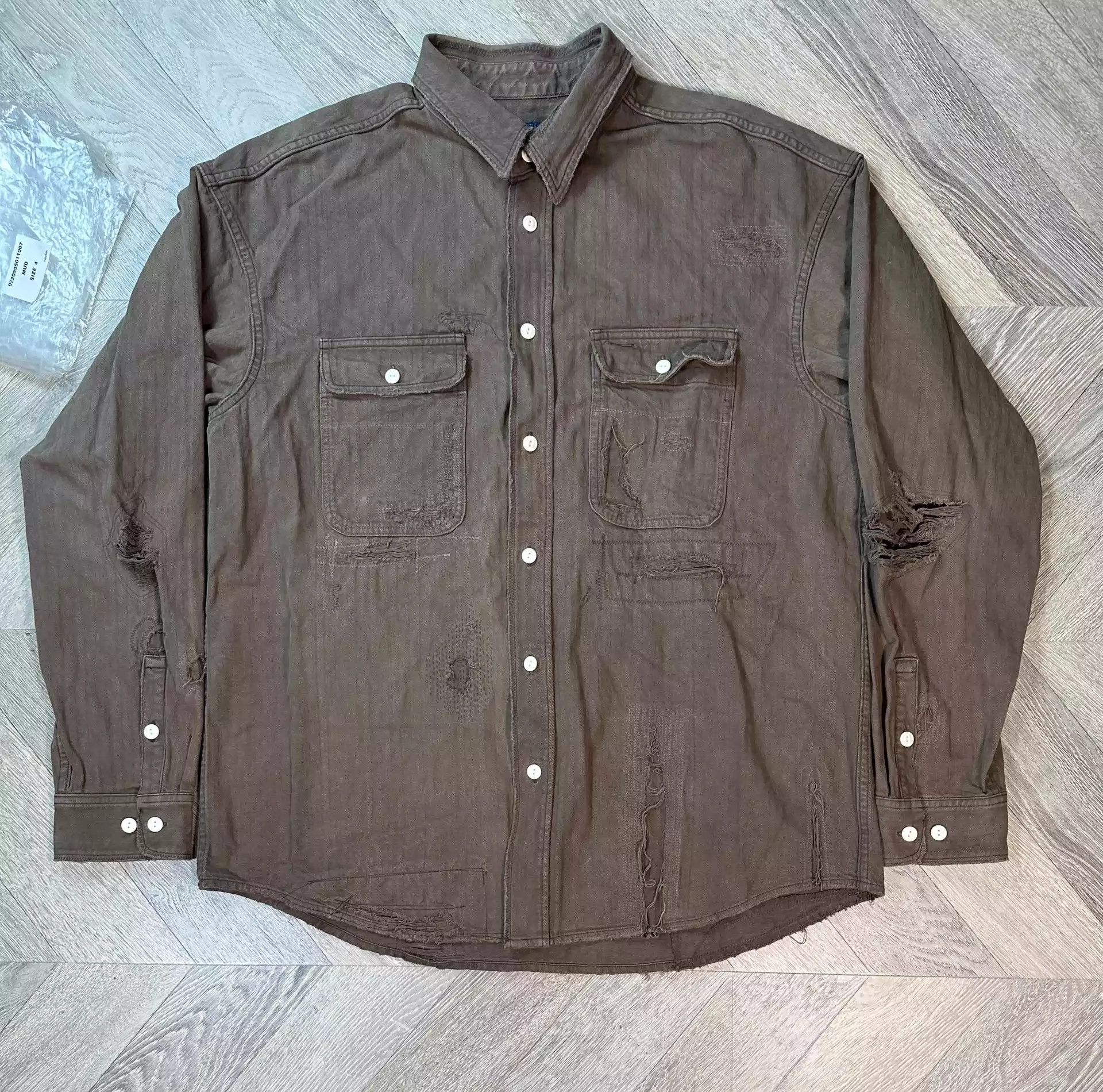 Visvim Visvim 20SS ICT Lumber Shirt Crash N.D Mud | Grailed