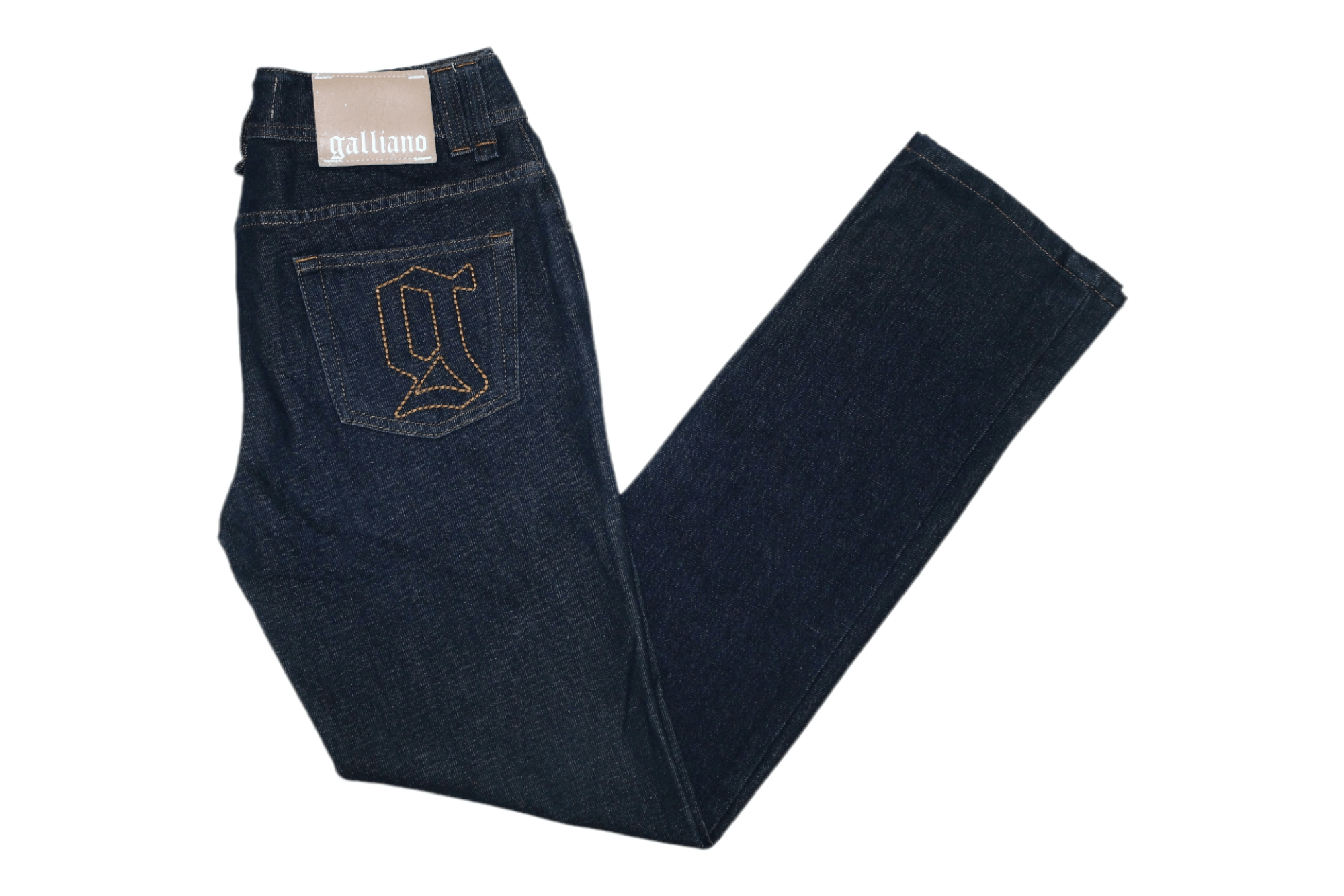 John Galliano Signatured Stretch Cotton Skinny Jeans