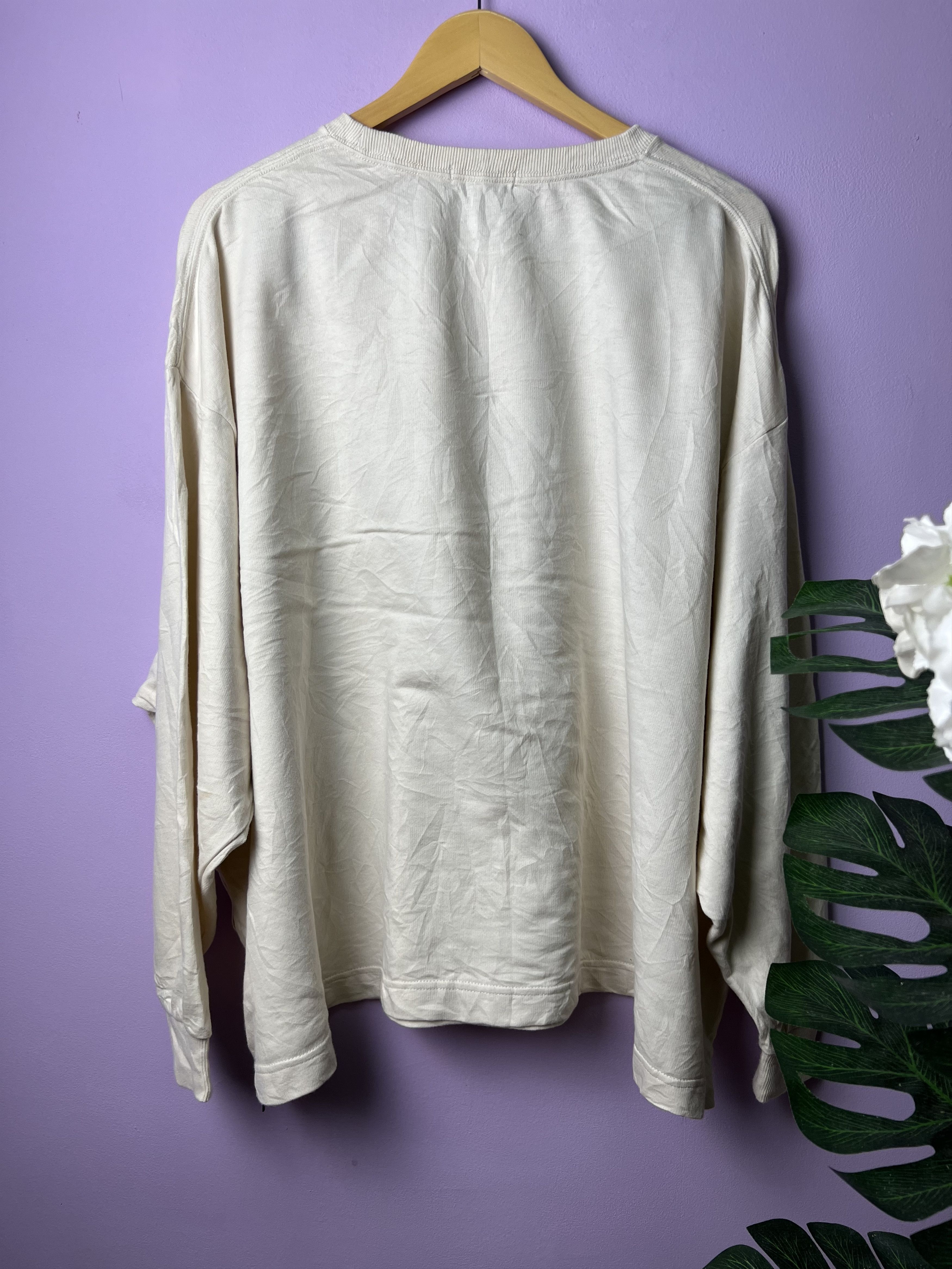 Global Work 🔥Big Size Cream Global Work Long Sleeve Tees Size US XXL / EU 58 / 5 - 3 Thumbnail