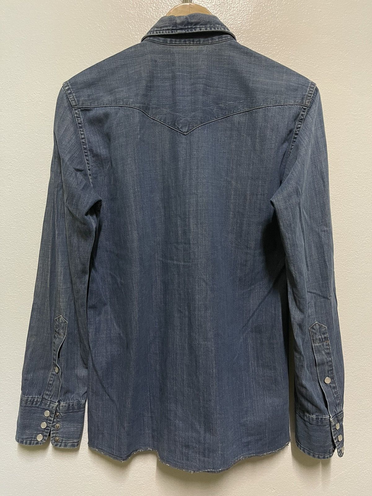 Blue Blue Japan × Japanese Brand Blue Blue Western Selvedge Snap Button Shirt Sun Faded Size S / US 4 / IT 40 - 8 Thumbnail